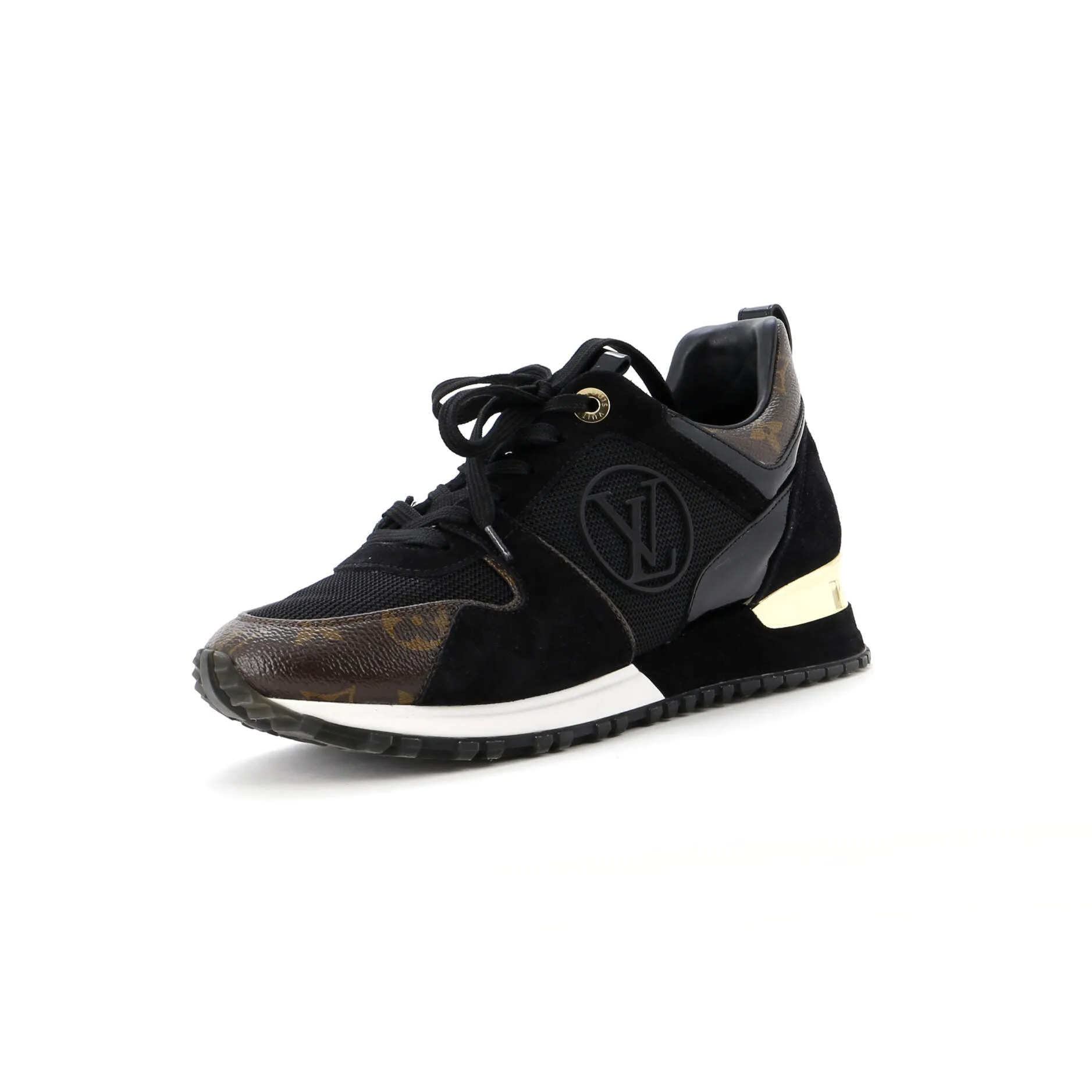 Designer Women's Run Away Sneakers Mesh with Monogram Canvas and Suede