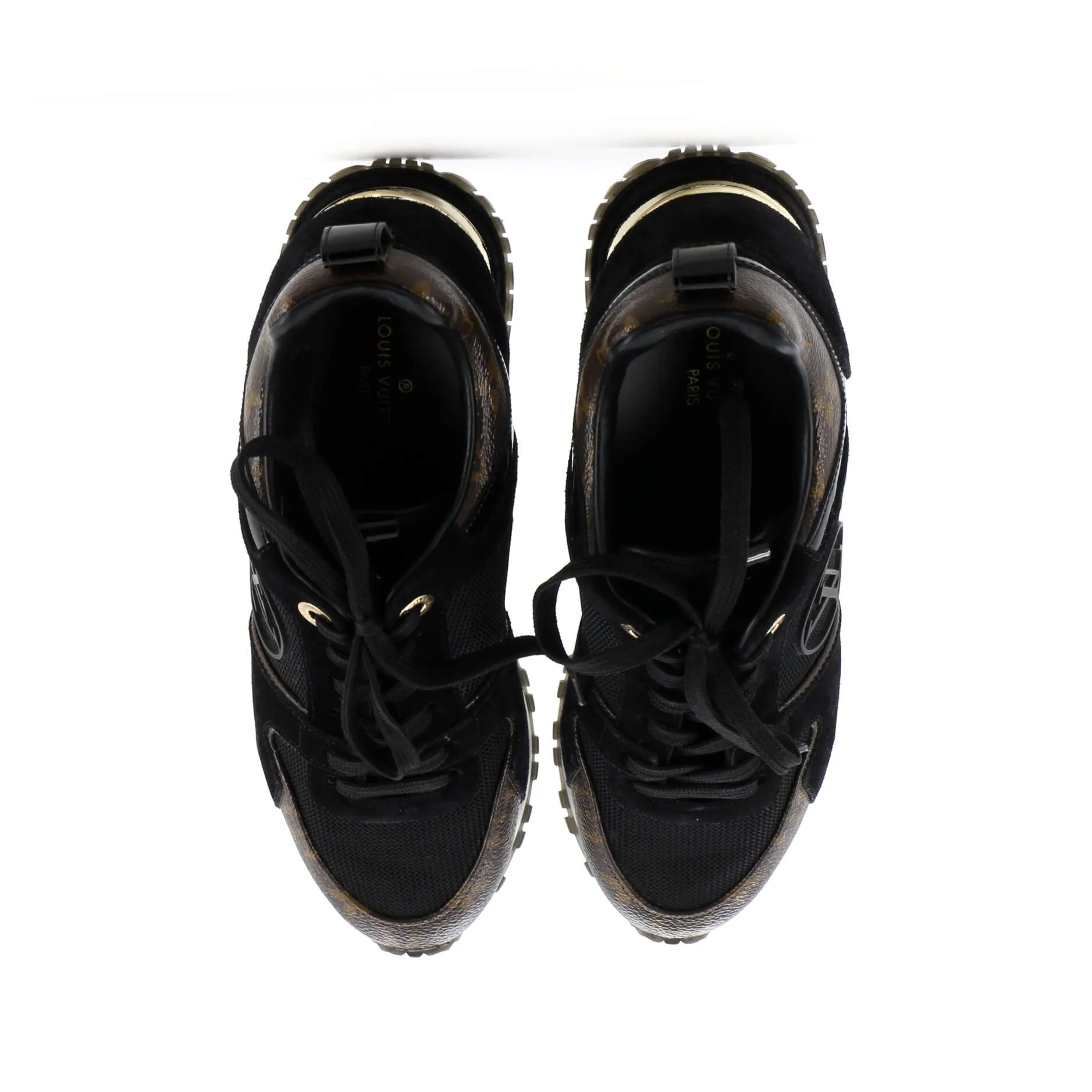 Designer Women's Run Away Sneakers Mesh with Monogram Canvas and Suede
