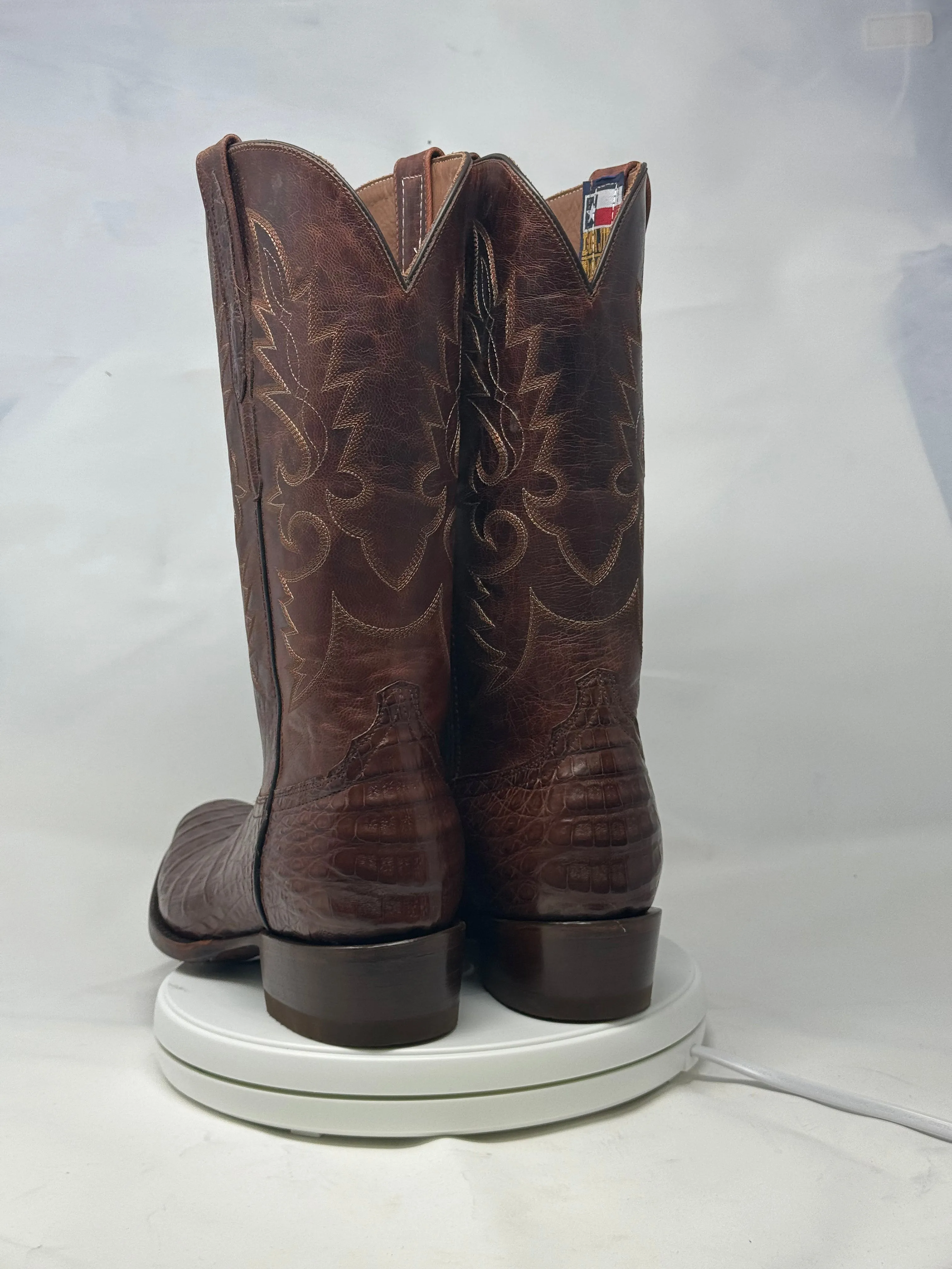 Dj2061 | Don Juan Boots Men's Caiman Belly Cigar Diamond Toe
