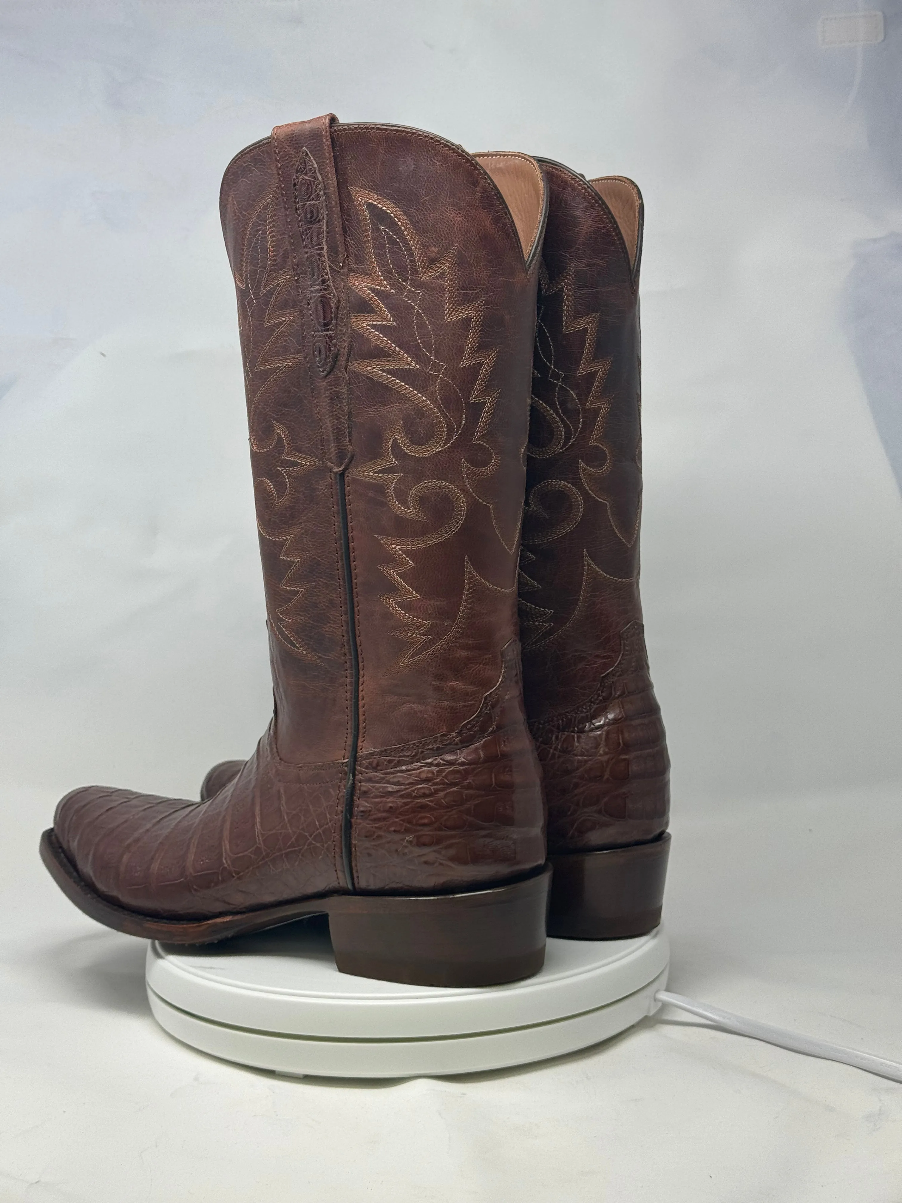 Dj2061 | Don Juan Boots Men's Caiman Belly Cigar Diamond Toe