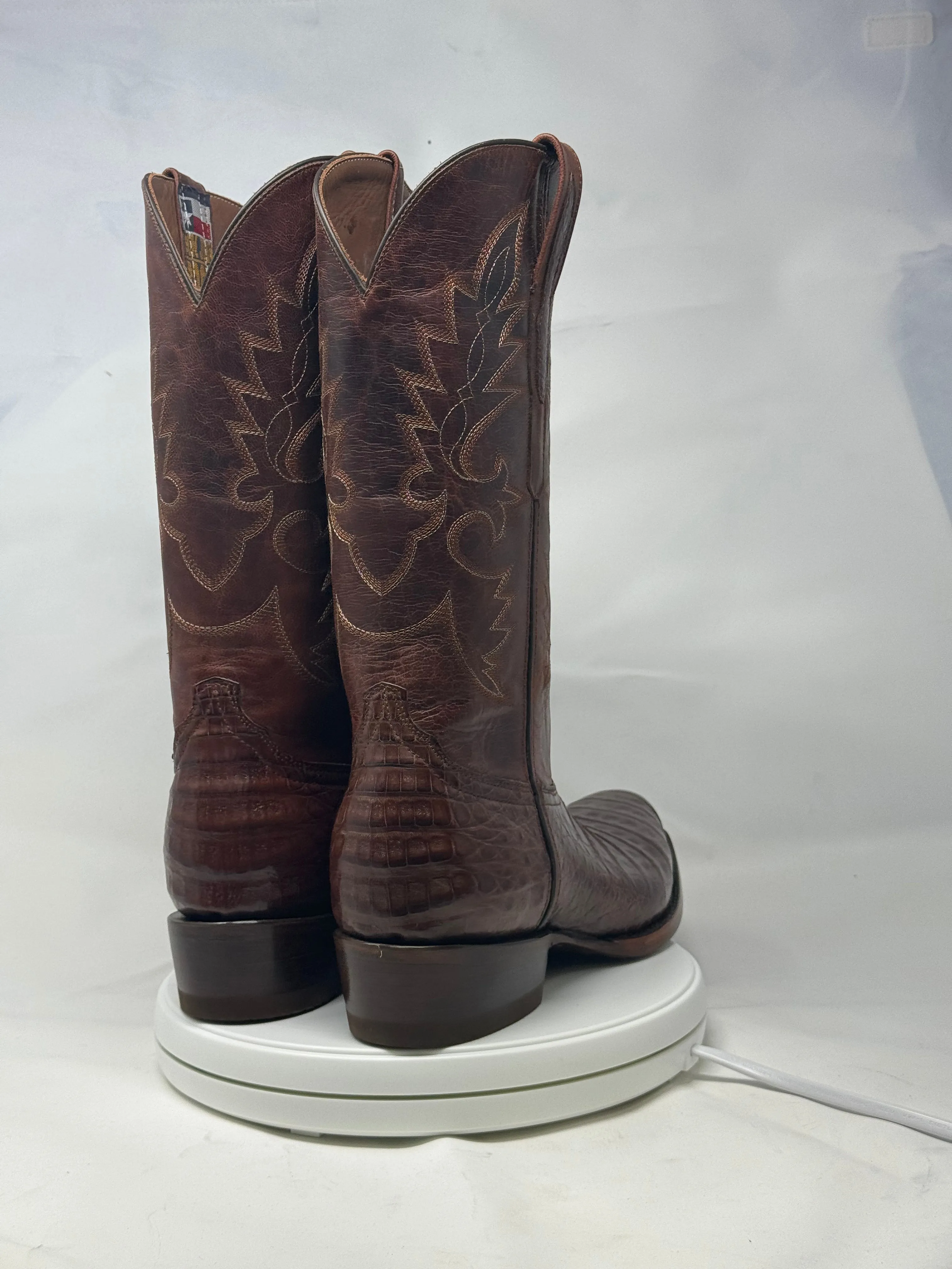 Dj2061 | Don Juan Boots Men's Caiman Belly Cigar Diamond Toe