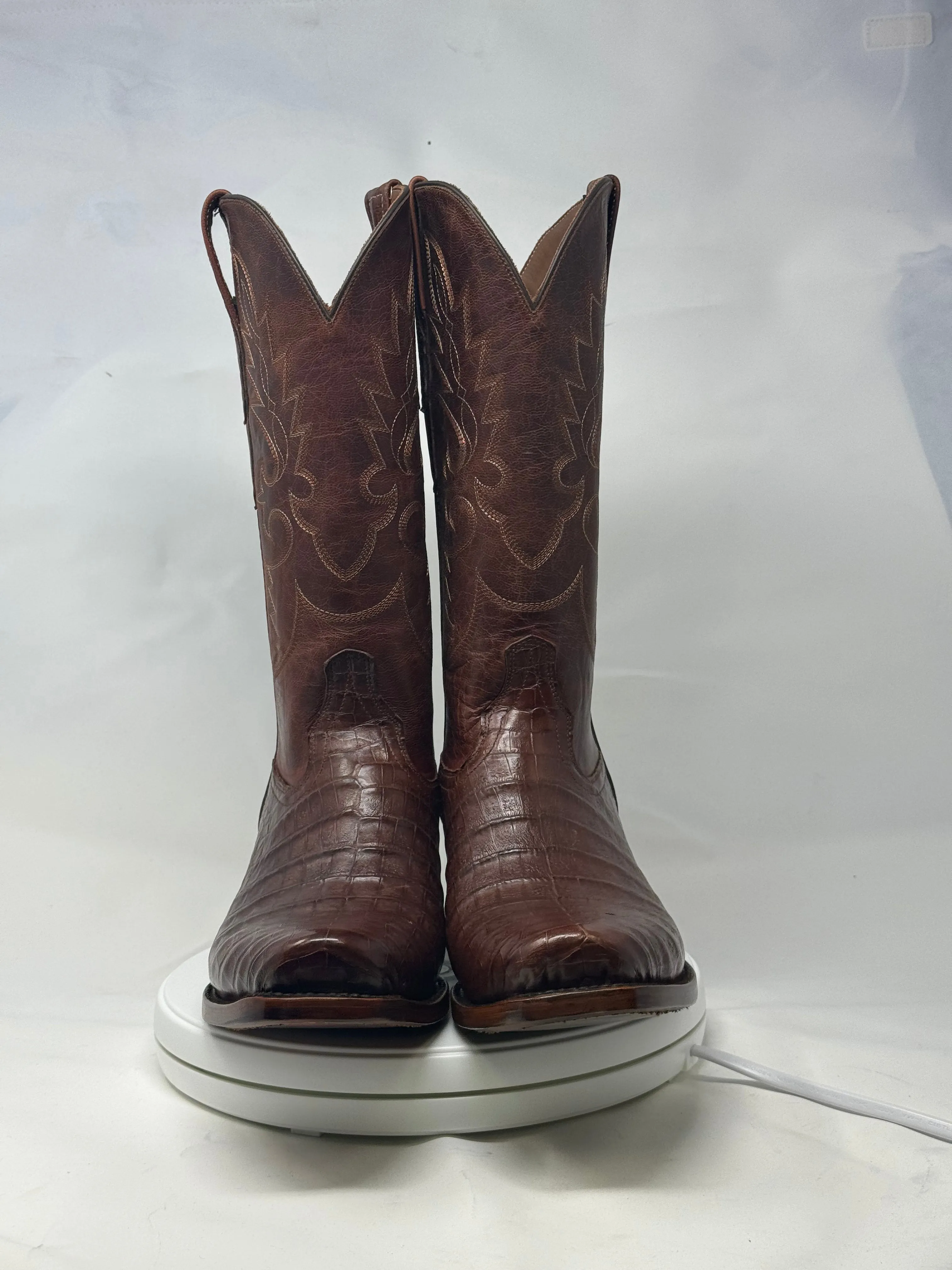 Dj2061 | Don Juan Boots Men's Caiman Belly Cigar Diamond Toe