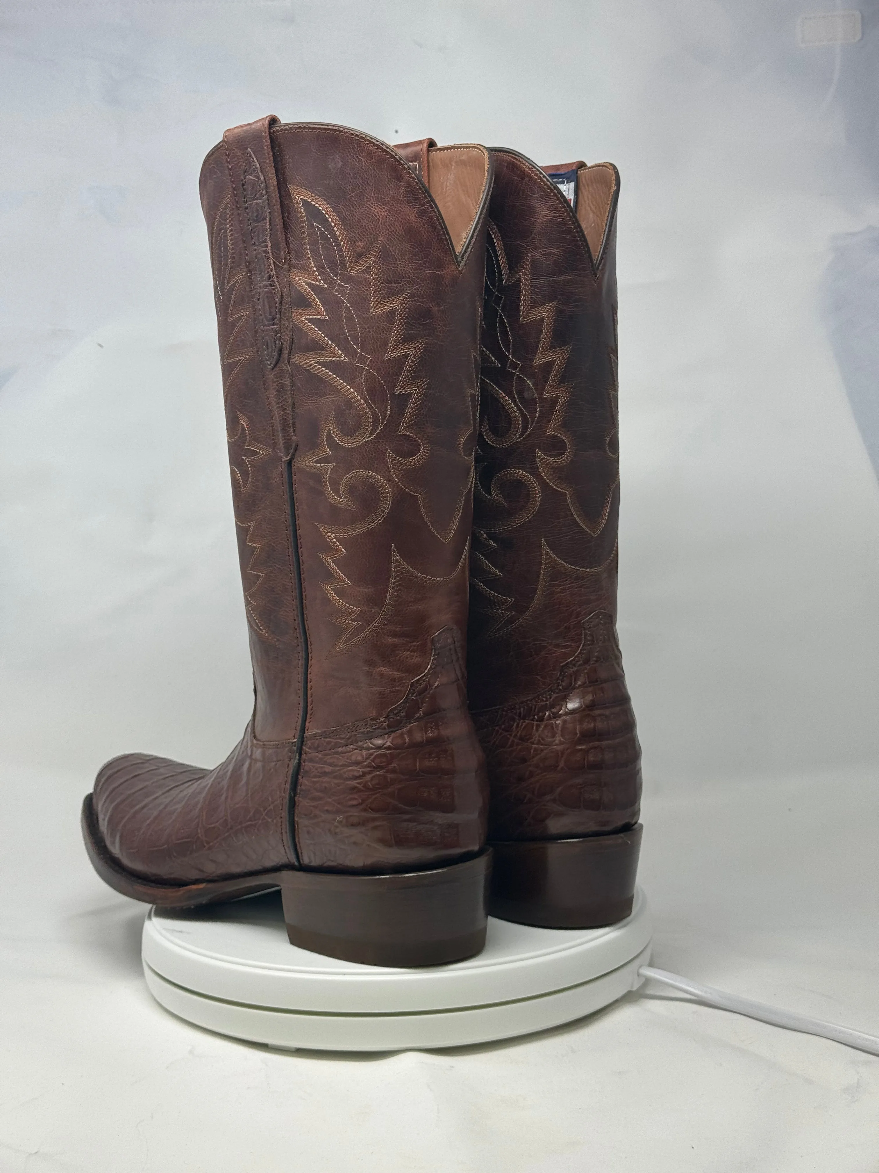 Dj2061 | Don Juan Boots Men's Caiman Belly Cigar Diamond Toe