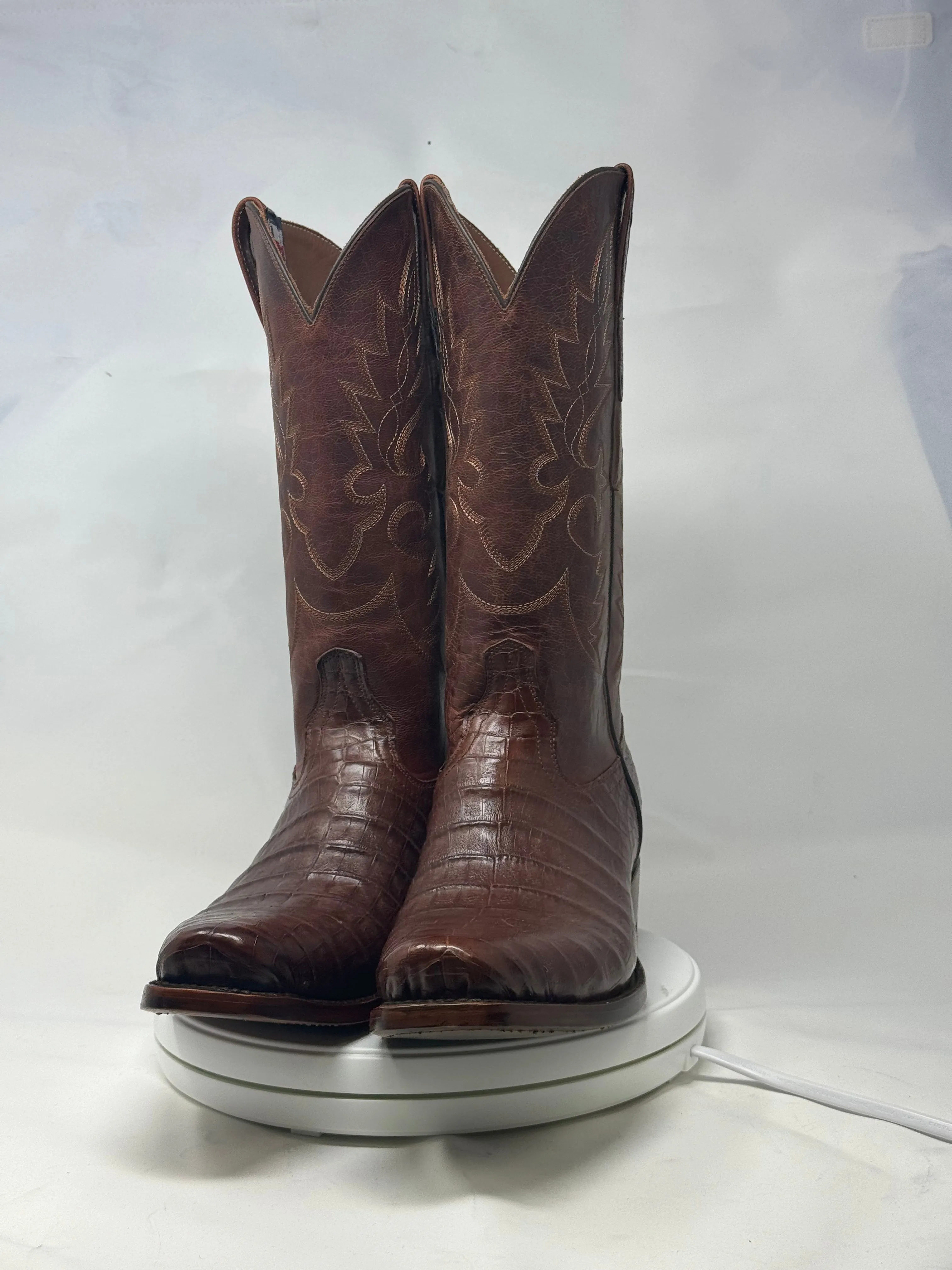 Dj2061 | Don Juan Boots Men's Caiman Belly Cigar Diamond Toe