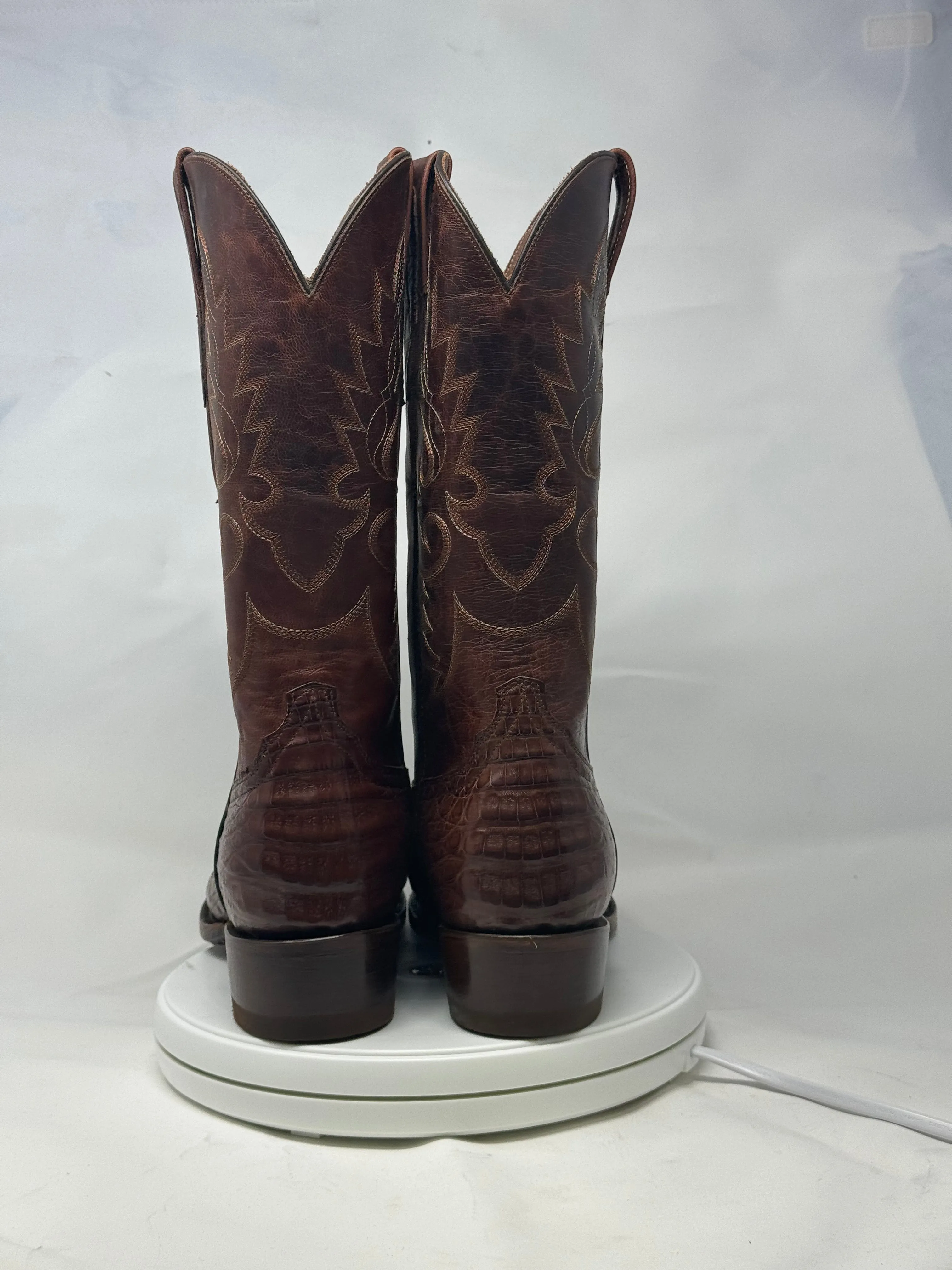 Dj2061 | Don Juan Boots Men's Caiman Belly Cigar Diamond Toe