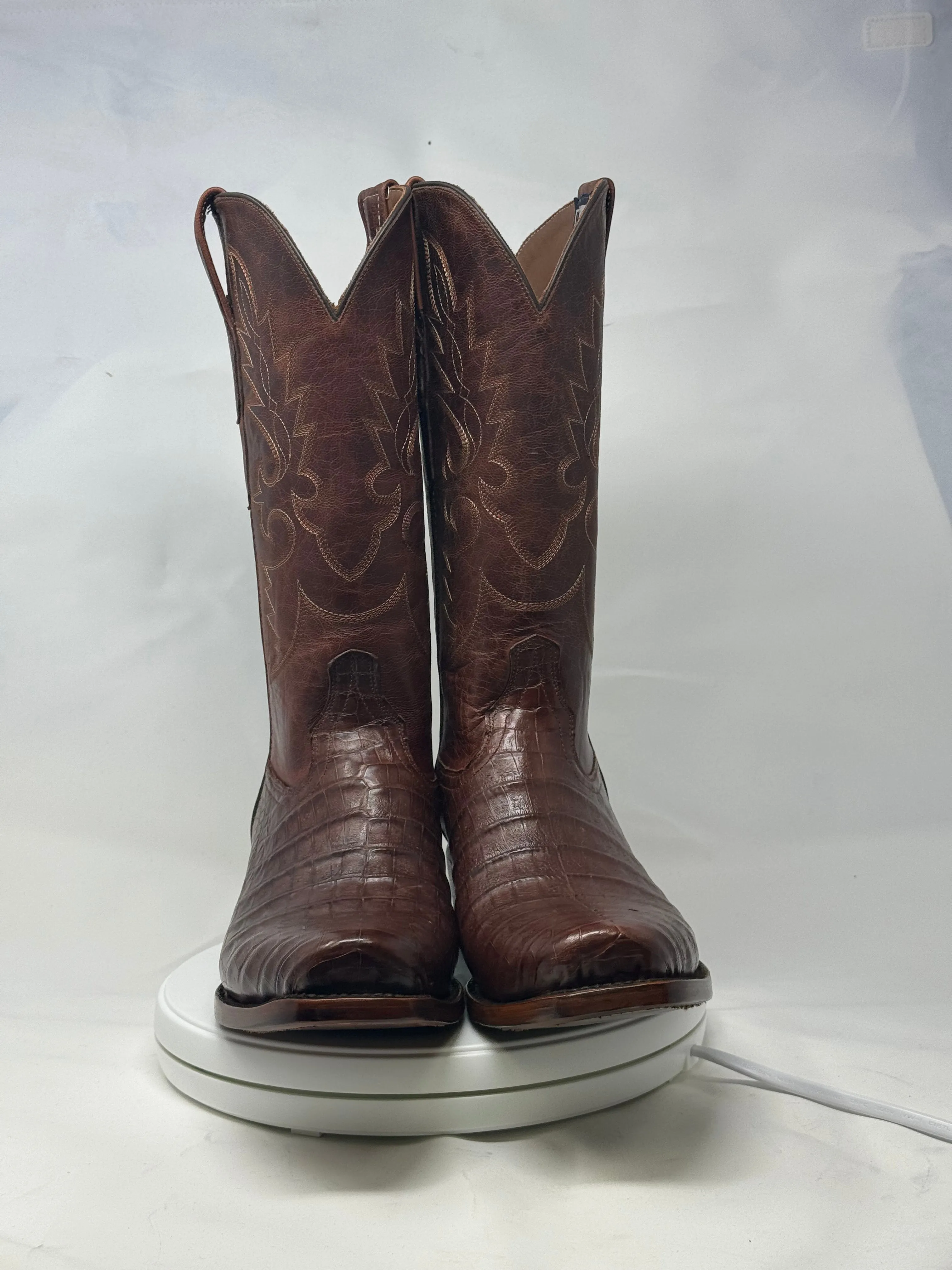 Dj2061 | Don Juan Boots Men's Caiman Belly Cigar Diamond Toe