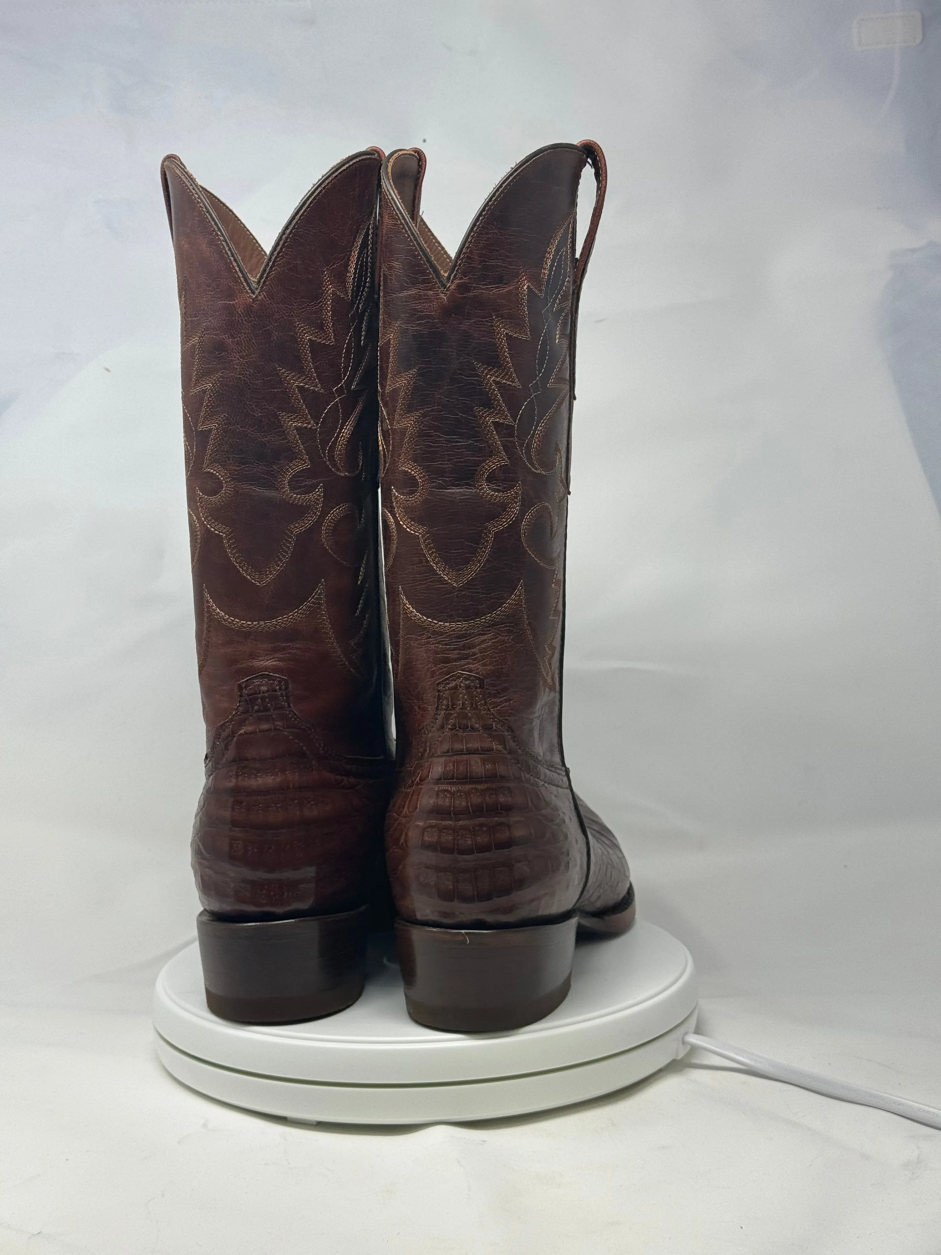 Dj2061 | Don Juan Boots Men's Caiman Belly Cigar Diamond Toe