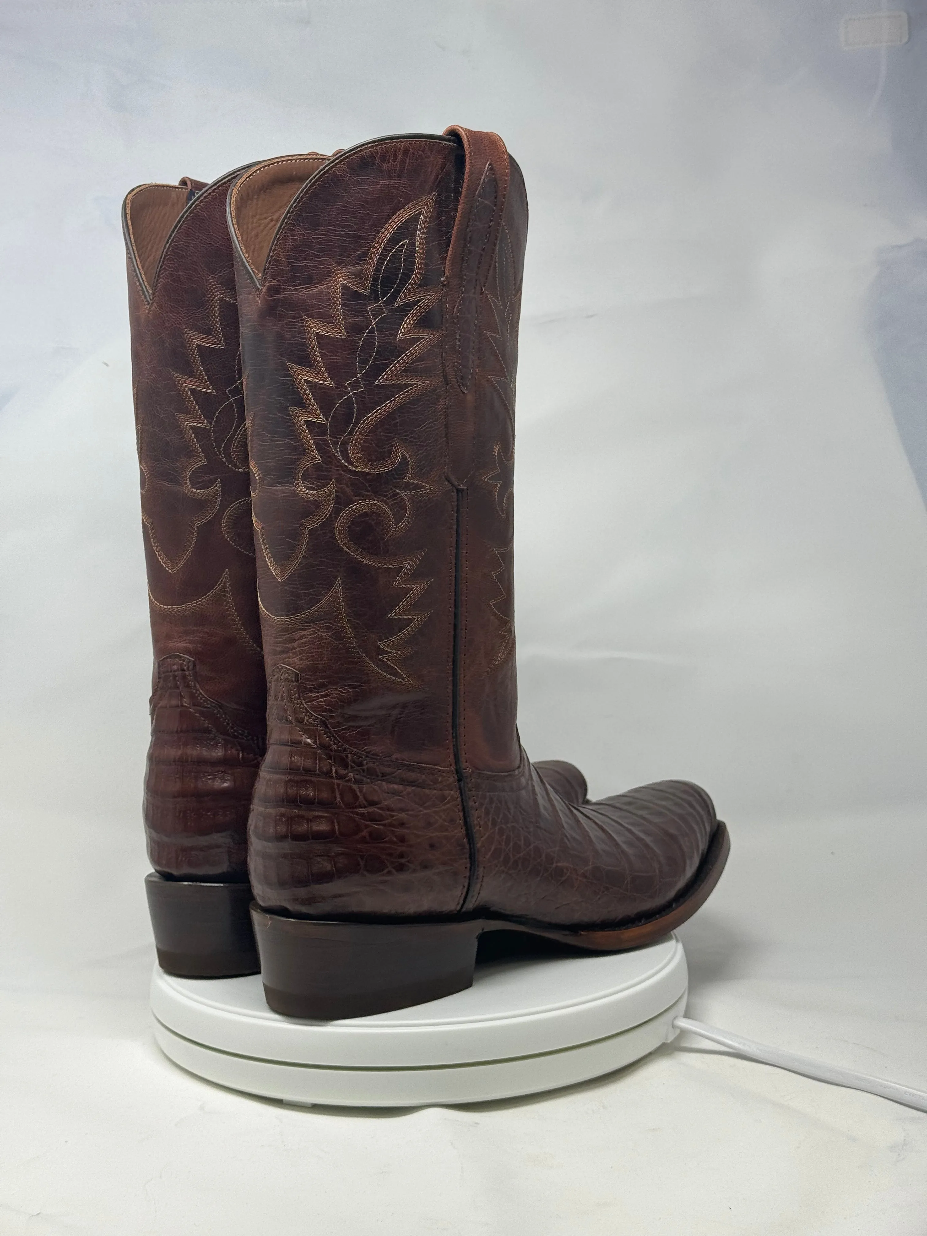 Dj2061 | Don Juan Boots Men's Caiman Belly Cigar Diamond Toe