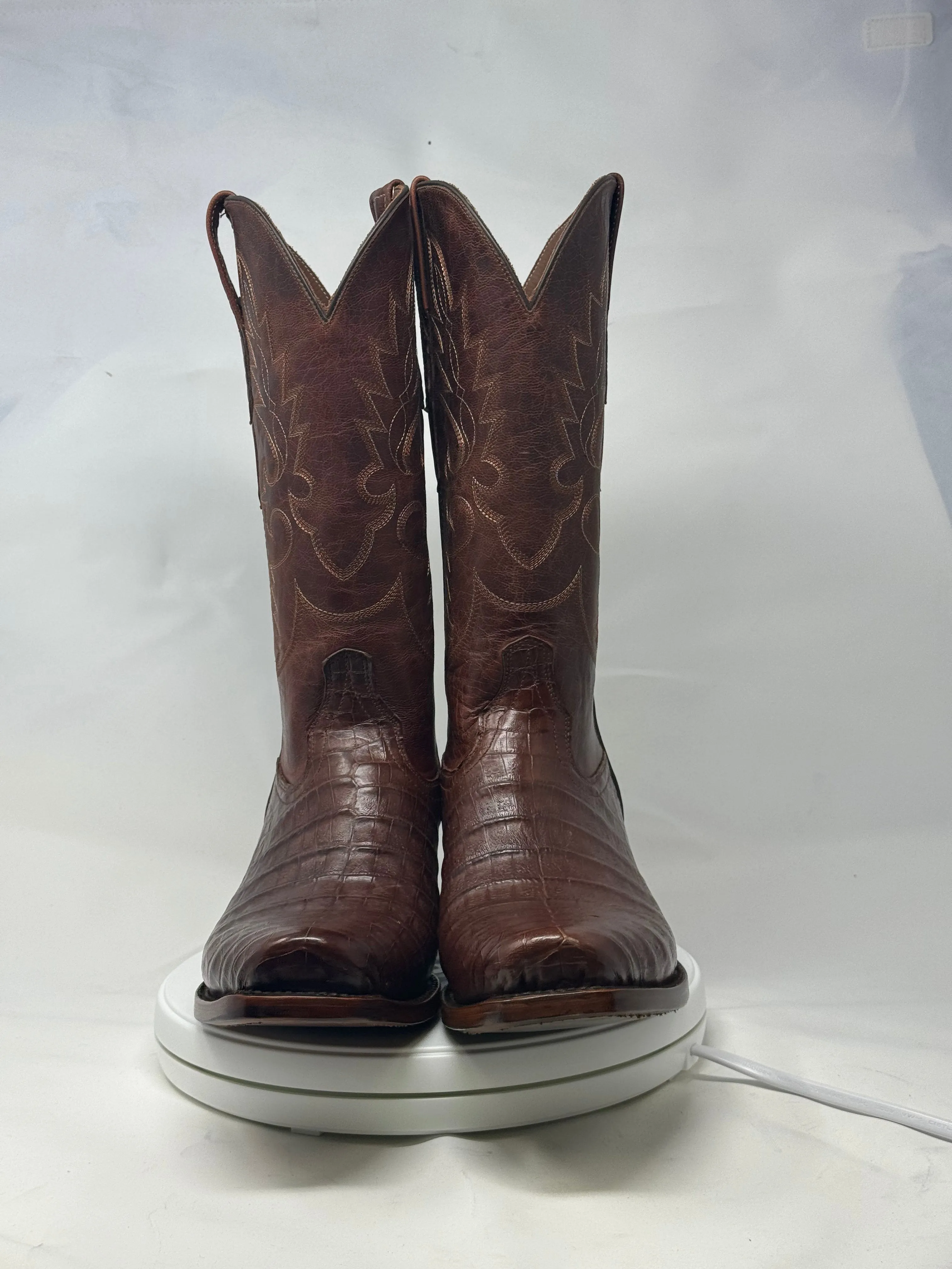 Dj2061 | Don Juan Boots Men's Caiman Belly Cigar Diamond Toe