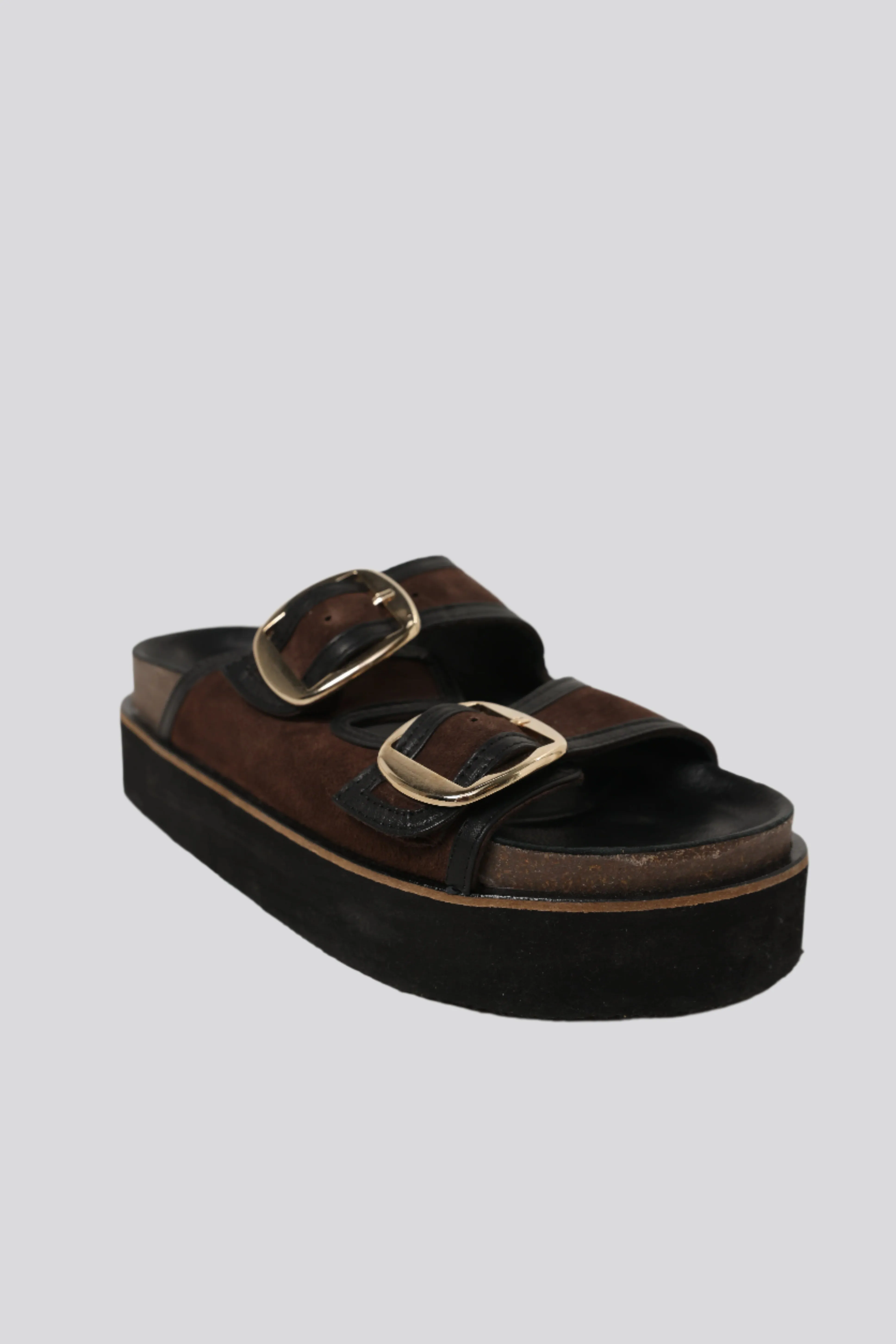 DNA No.23 Brown&Black Platform Sandals