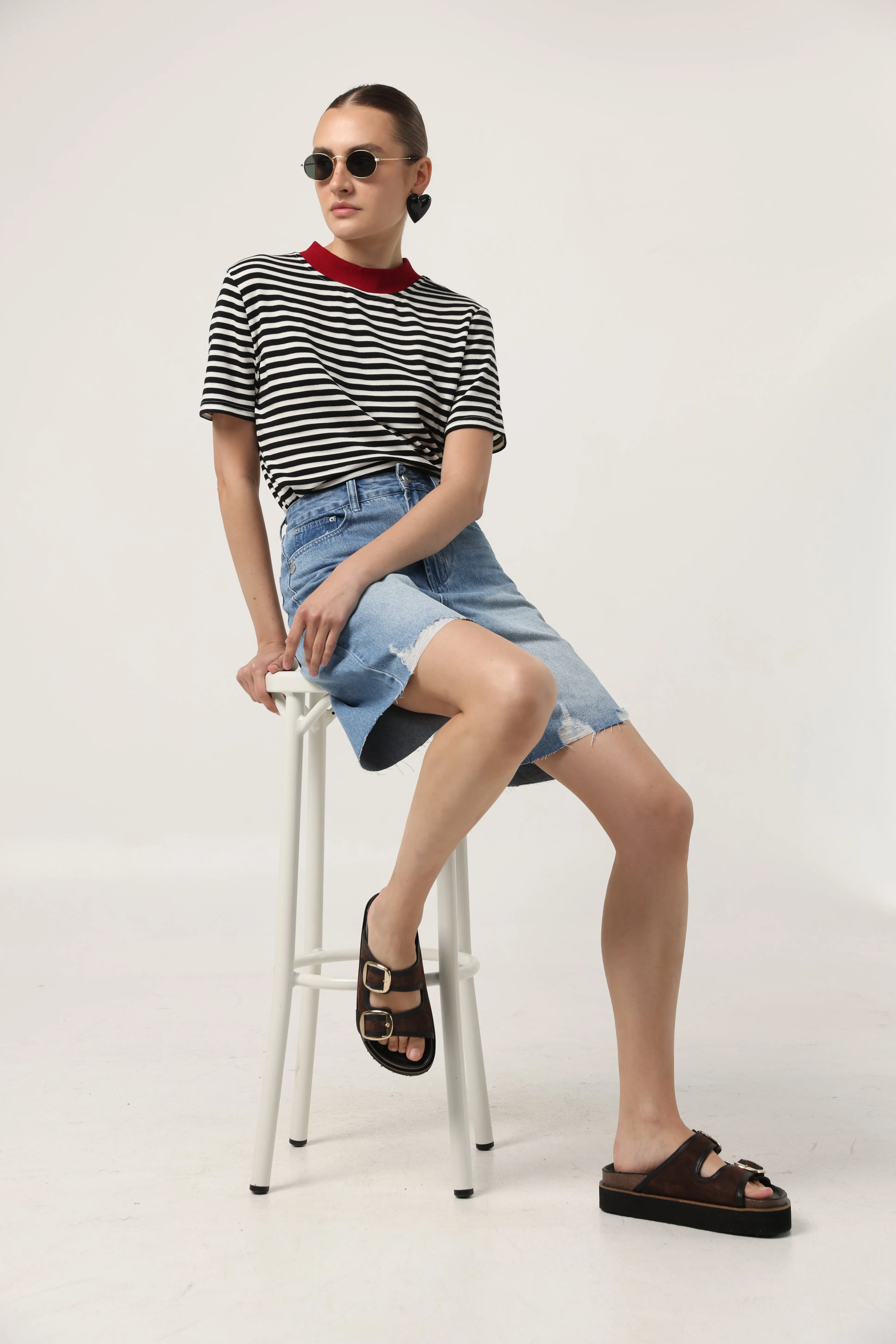DNA No.23 Brown&Black Platform Sandals
