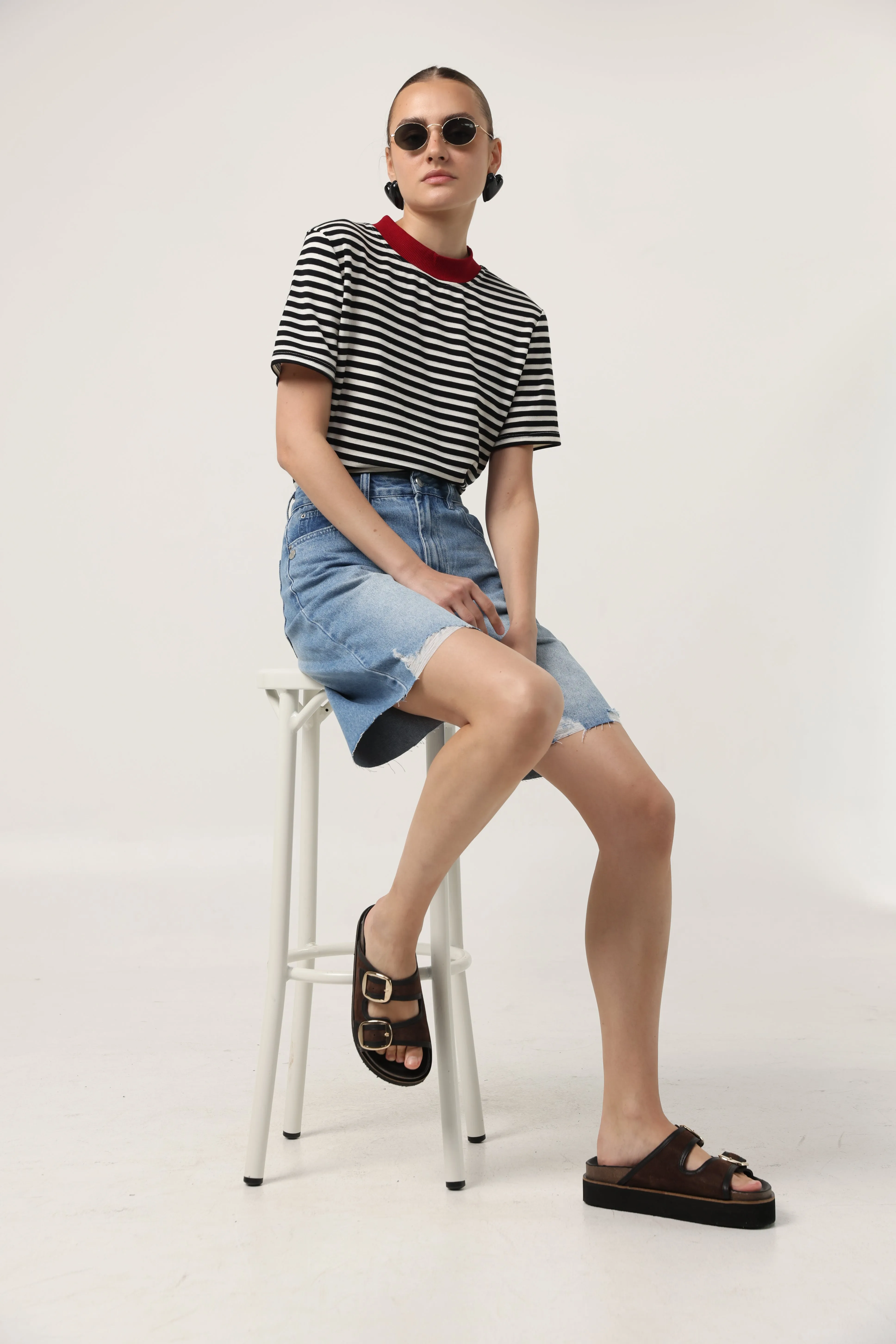 DNA No.23 Brown&Black Platform Sandals