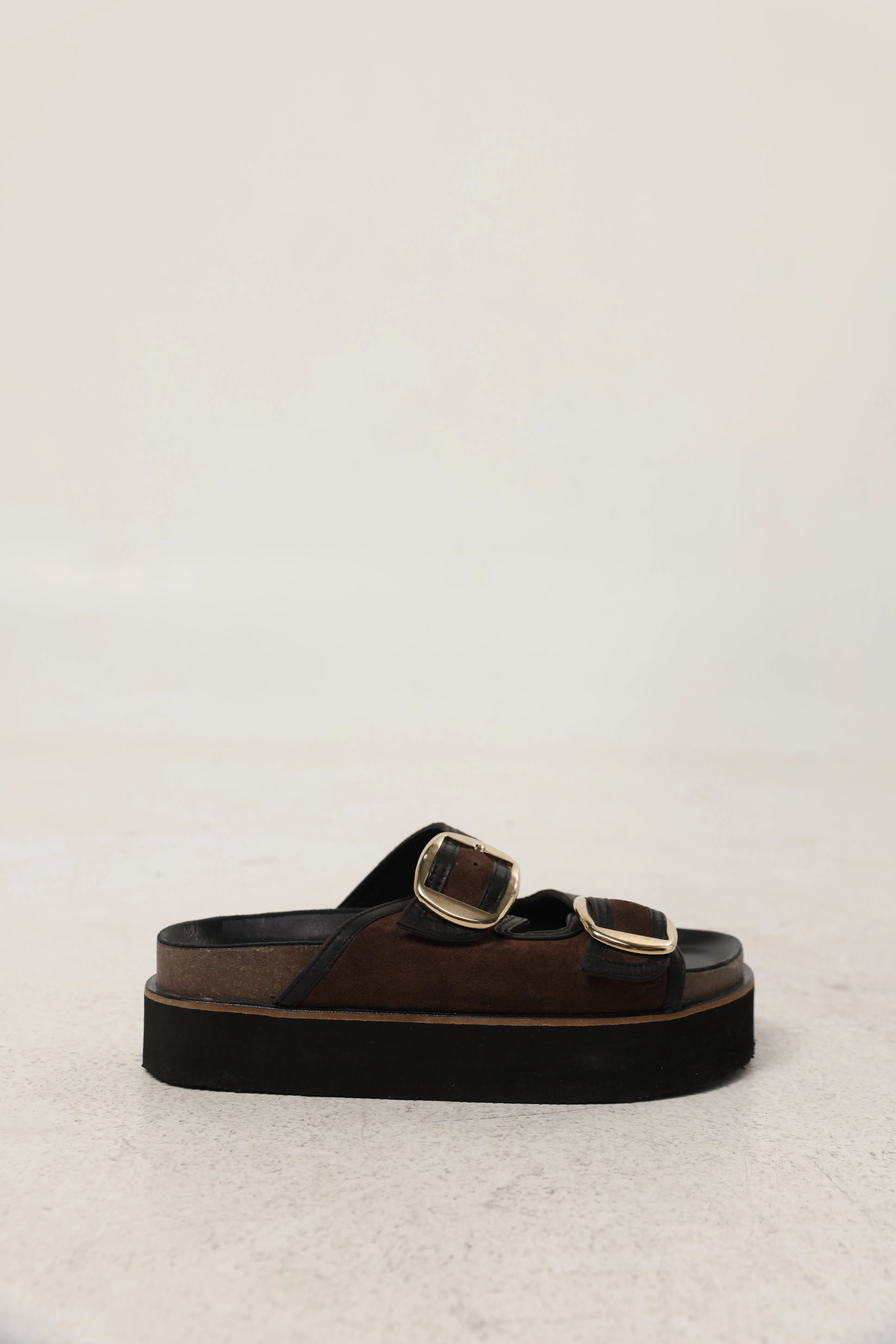 DNA No.23 Brown&Black Platform Sandals