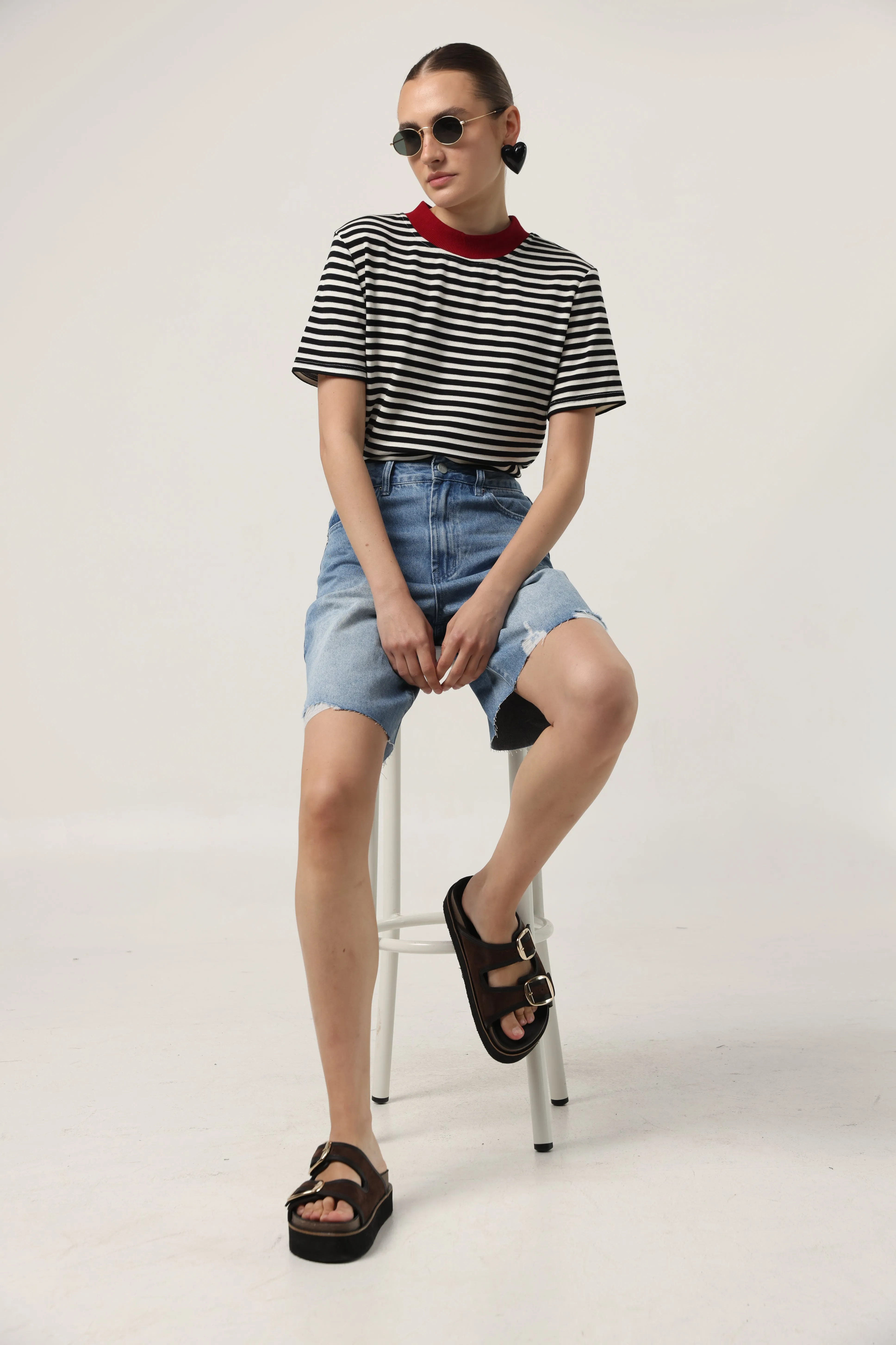 DNA No.23 Brown&Black Platform Sandals