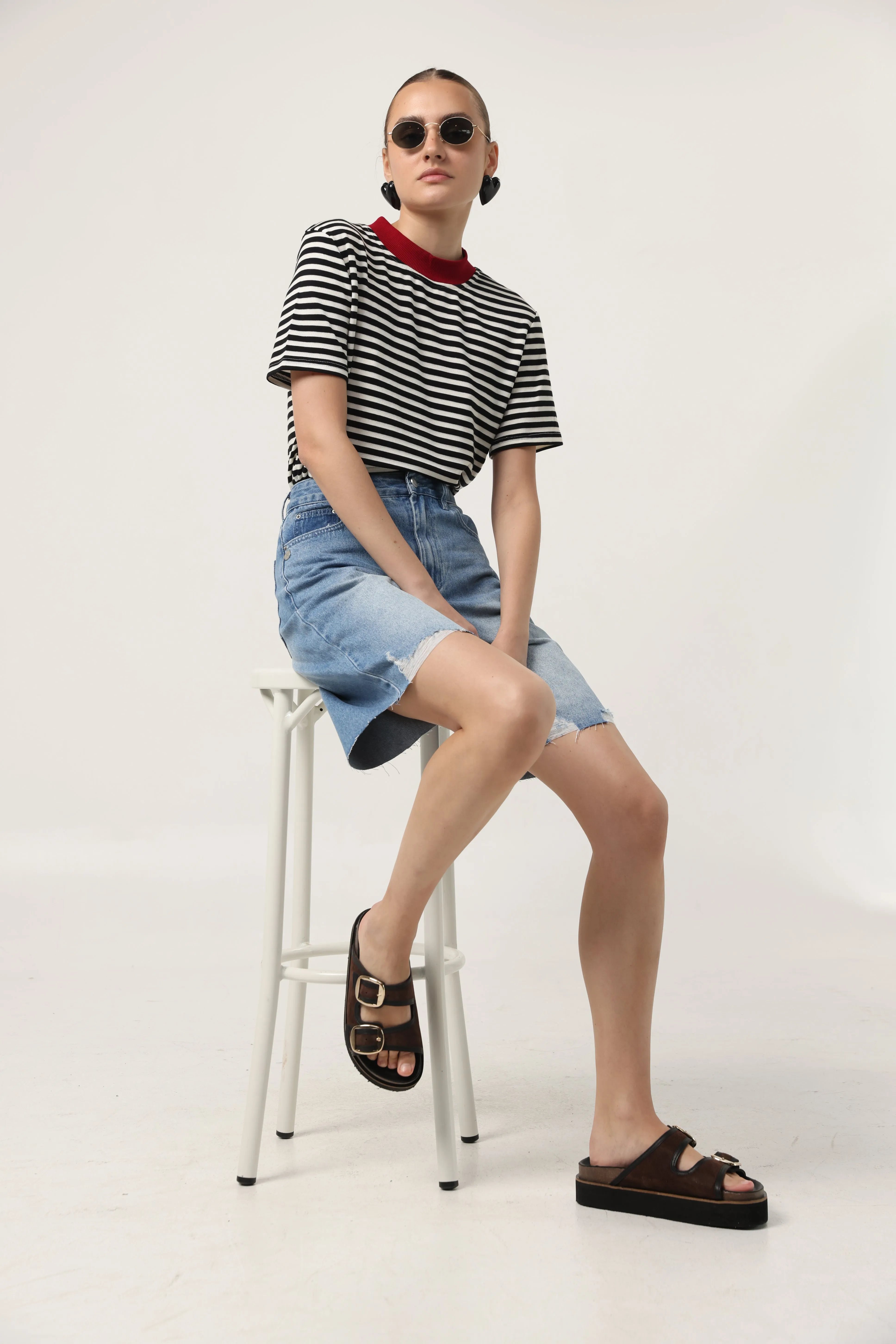 DNA No.23 Brown&Black Platform Sandals