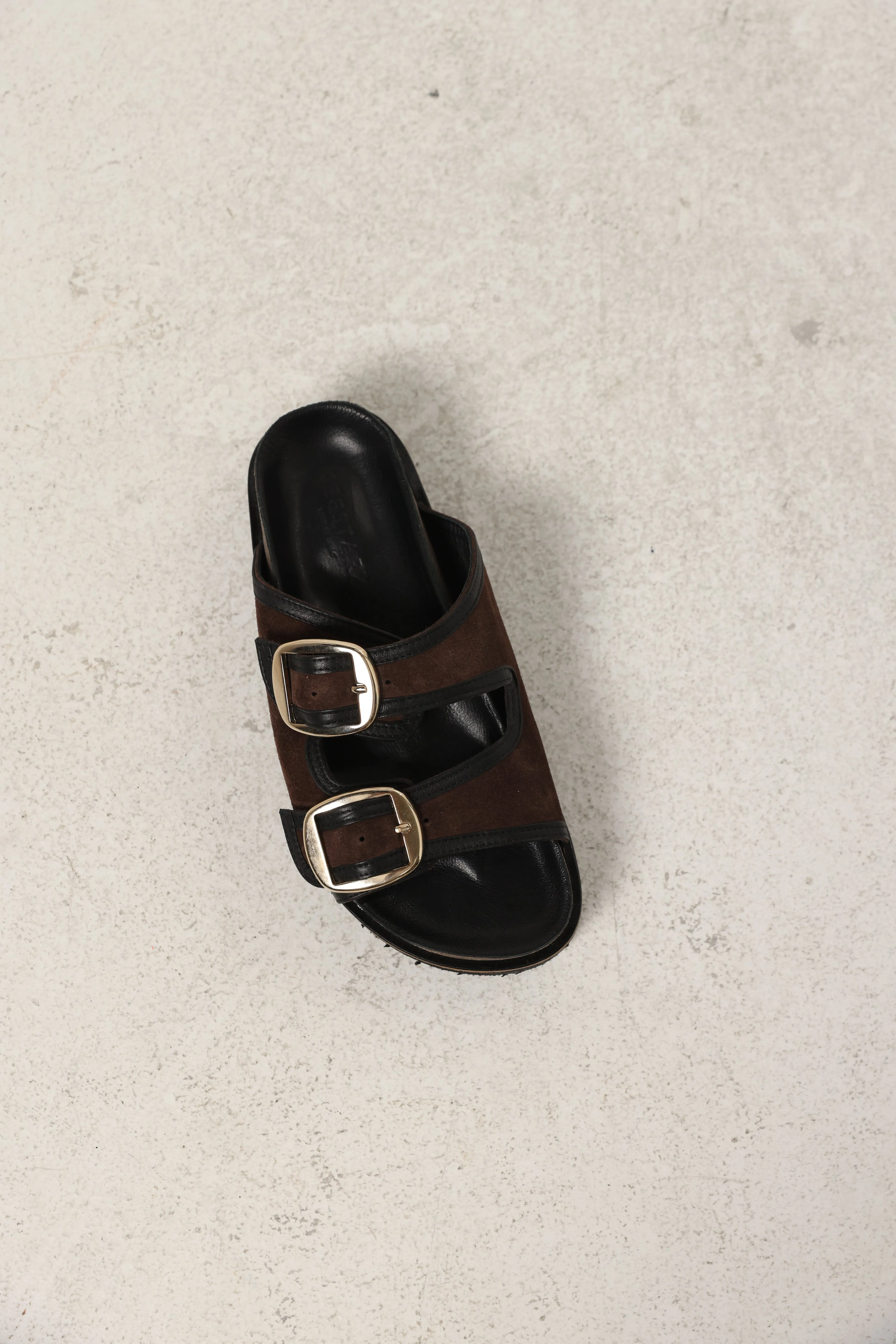 DNA No.23 Brown&Black Platform Sandals