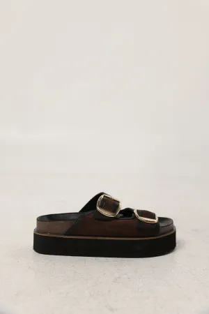 DNA No.23 Brown&Black Platform Sandals