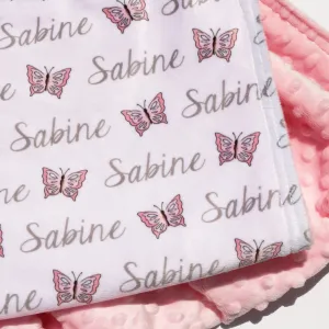 Double Minky Blanket - Butterflies