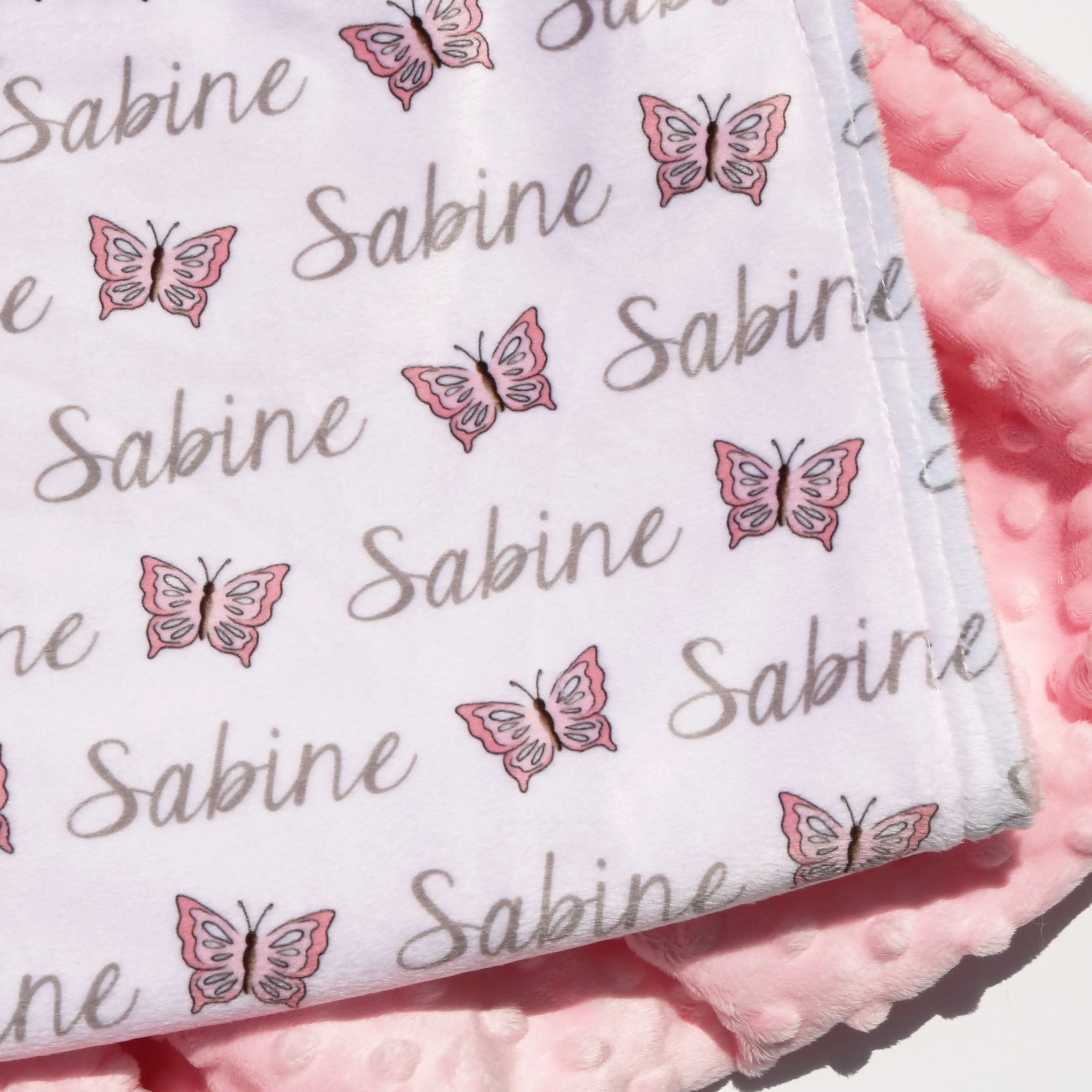 Double Minky Blanket - Butterflies
