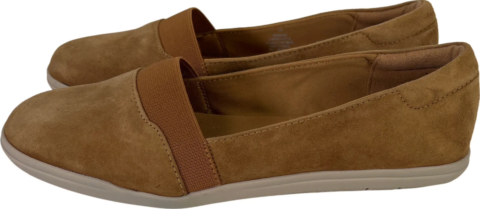 Easy Spirit Women’s Light Brown Suede Bounce Slip On Loafers - 6