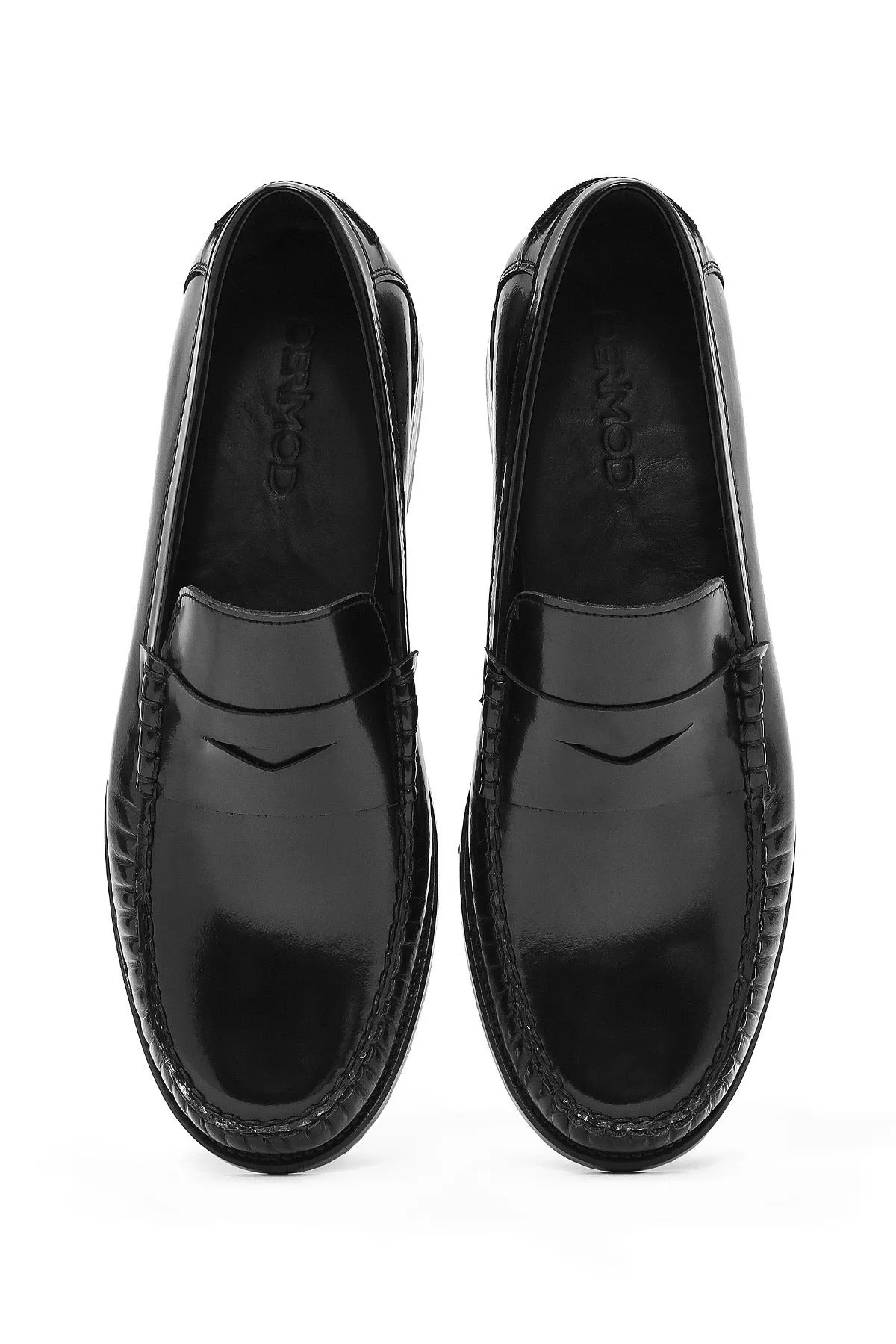 Erkek Siyah Deri Klasik Loafer