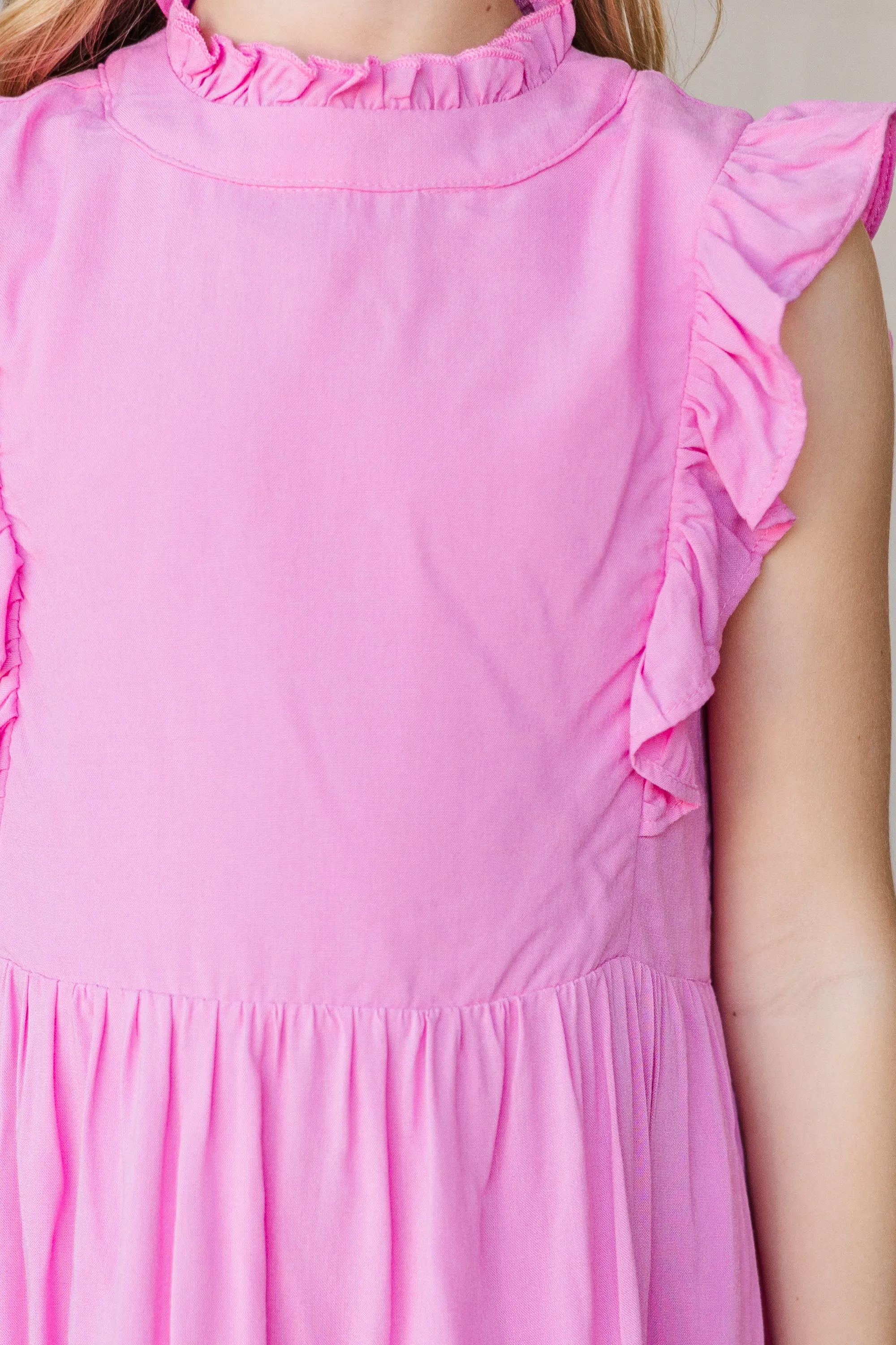Girls: Kept Promises Bubblegum Pink Babydoll Dress