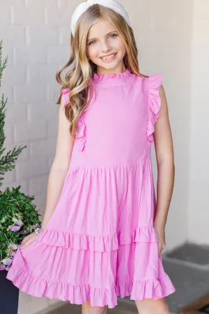 Girls: Kept Promises Bubblegum Pink Babydoll Dress