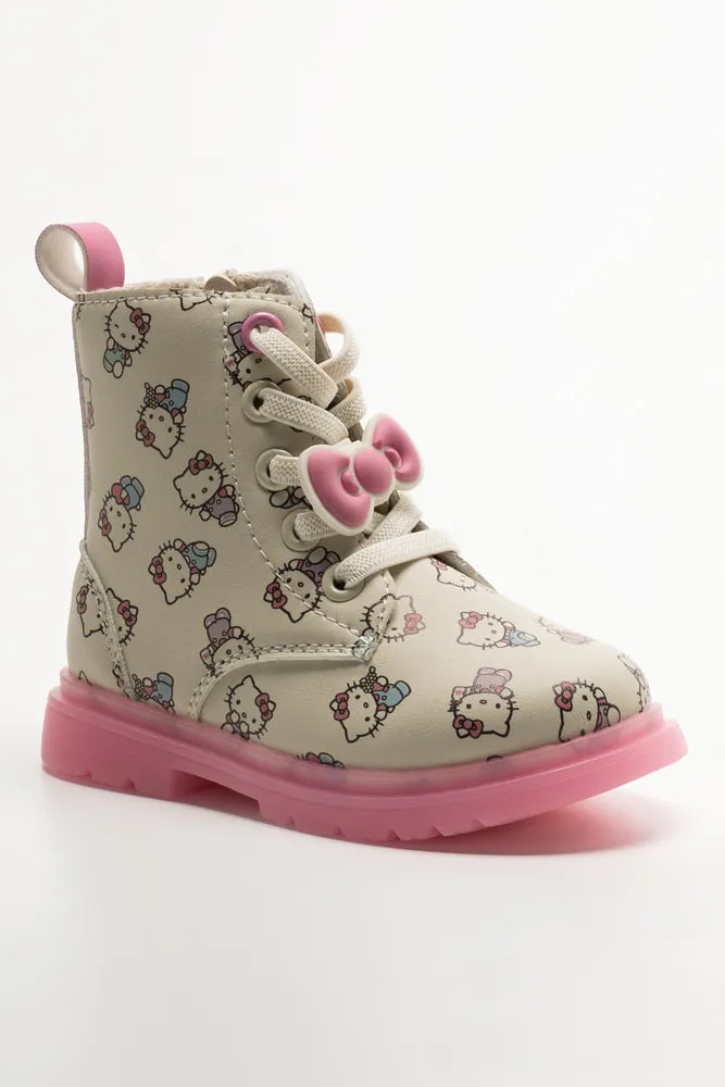 Hello Kitty Light Up Boots Cream