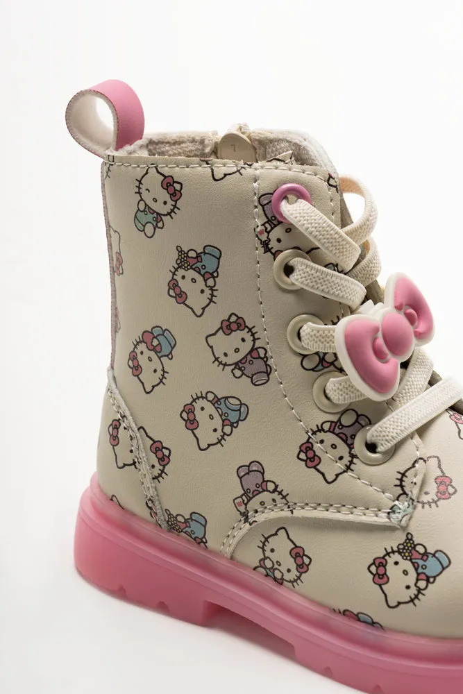 Hello Kitty Light Up Boots Cream