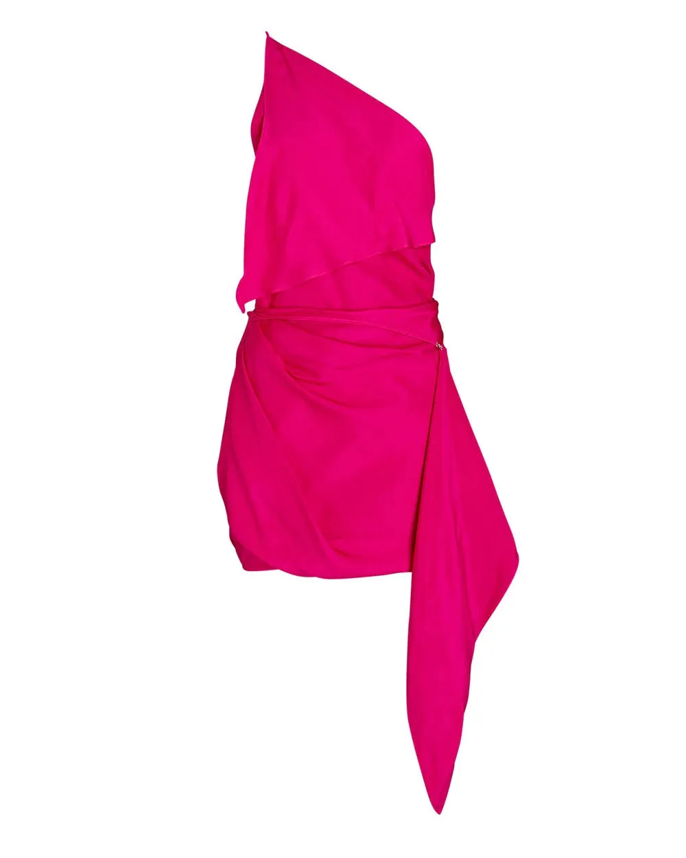 Hida Draped Silk-Satin Mini Dress