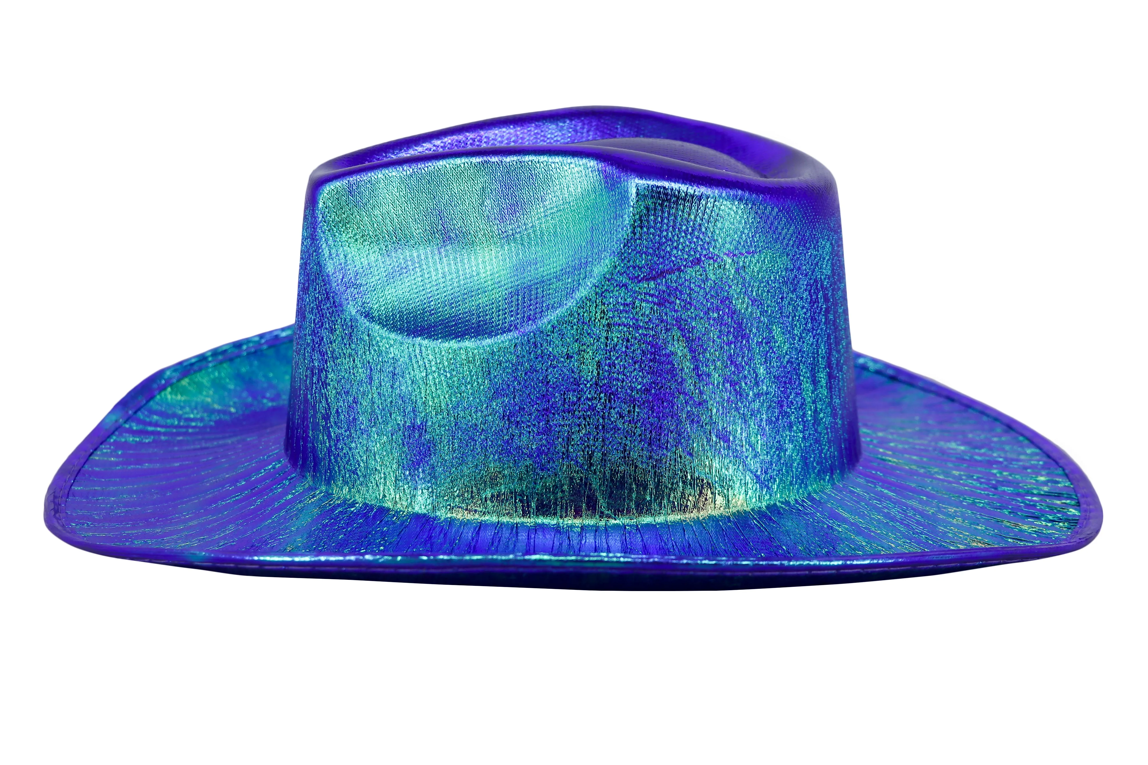 Holographic Space Cowboy Hat (Purple)