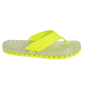 Ibiza - Clear Thong Sandal - Green/Yellow