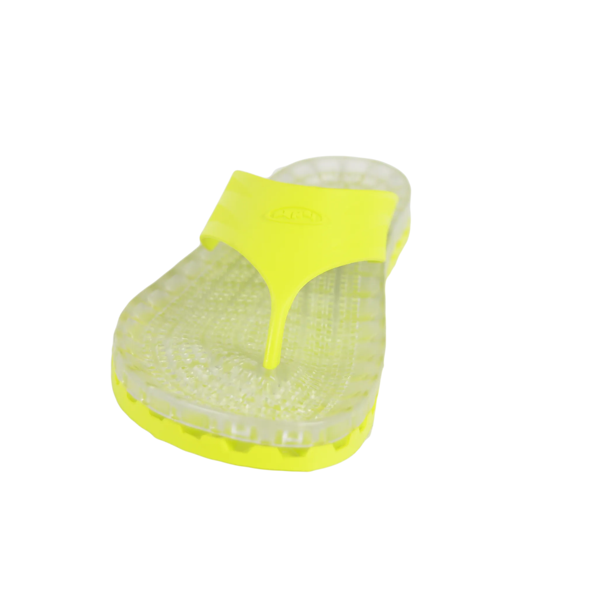Ibiza - Clear Thong Sandal - Green/Yellow