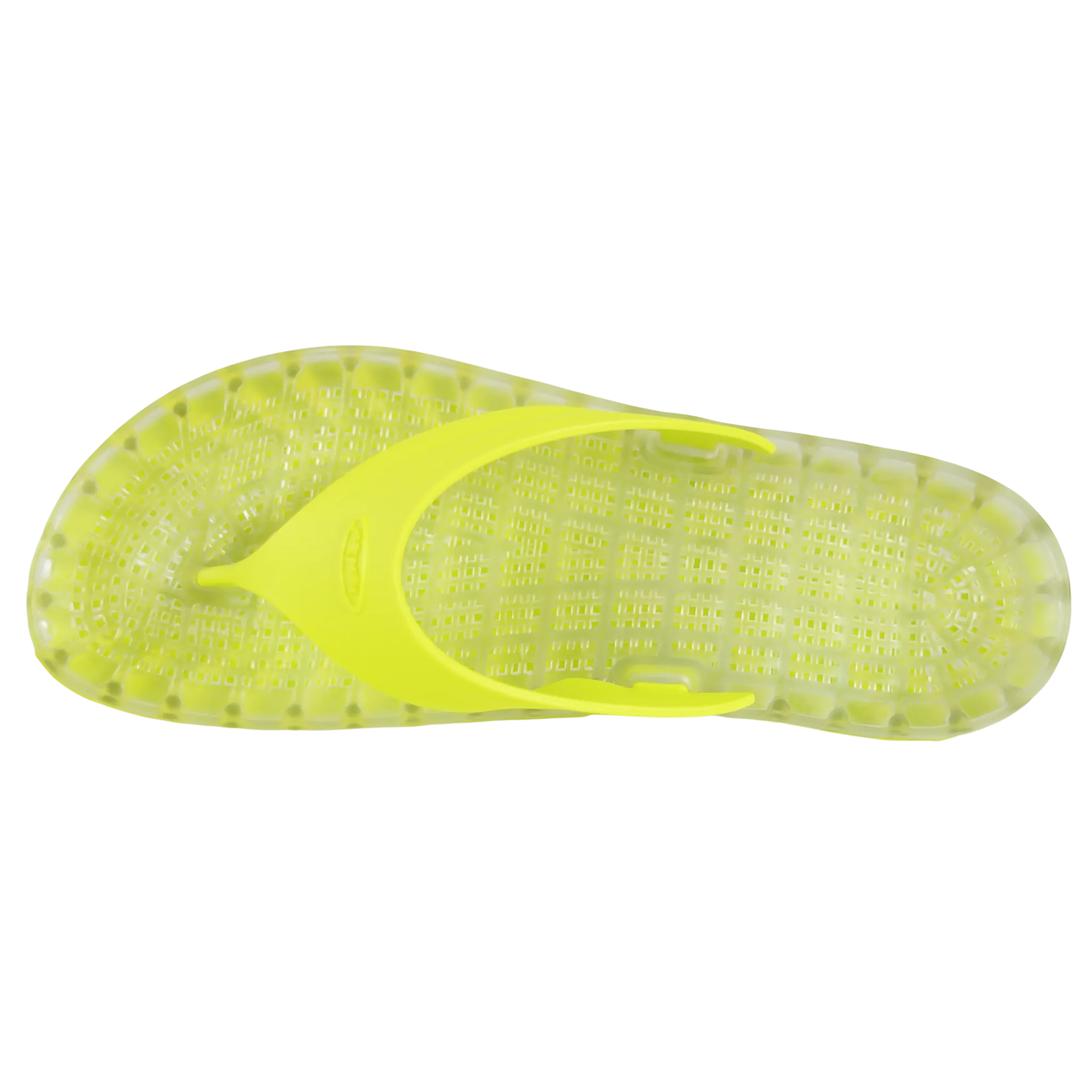Ibiza - Clear Thong Sandal - Green/Yellow