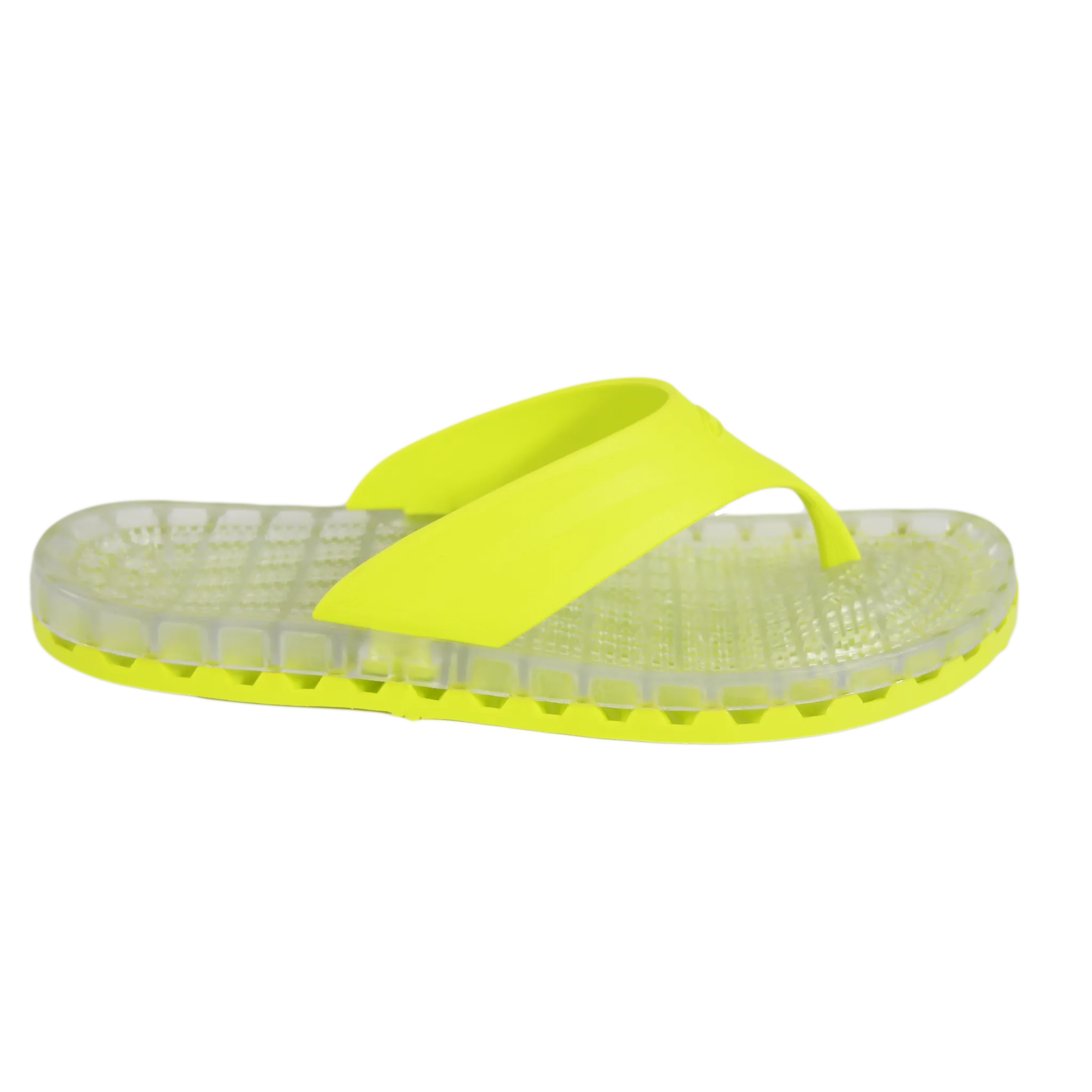 Ibiza - Clear Thong Sandal - Green/Yellow