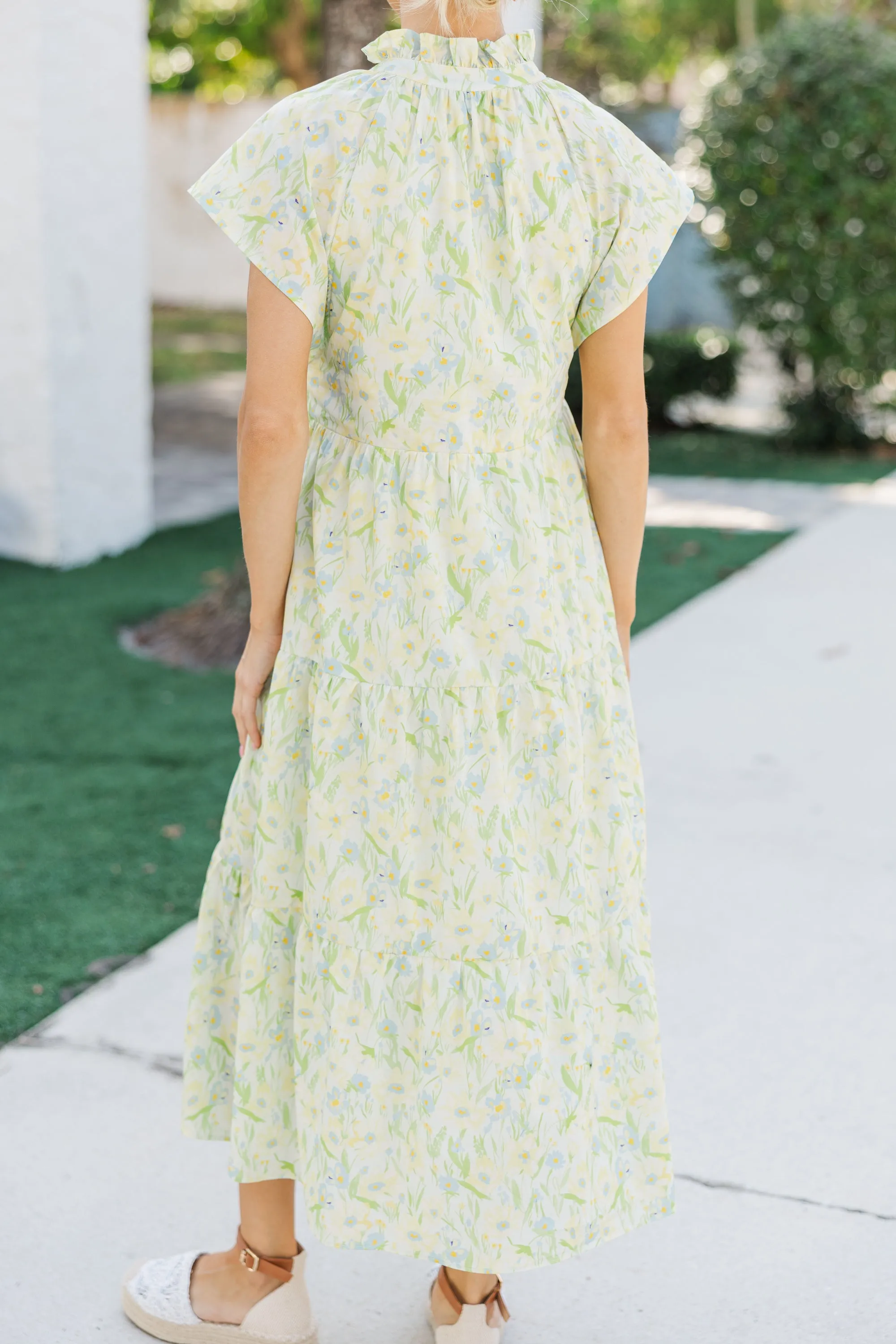 In Your Dreams Yellow Floral Midi Dress
