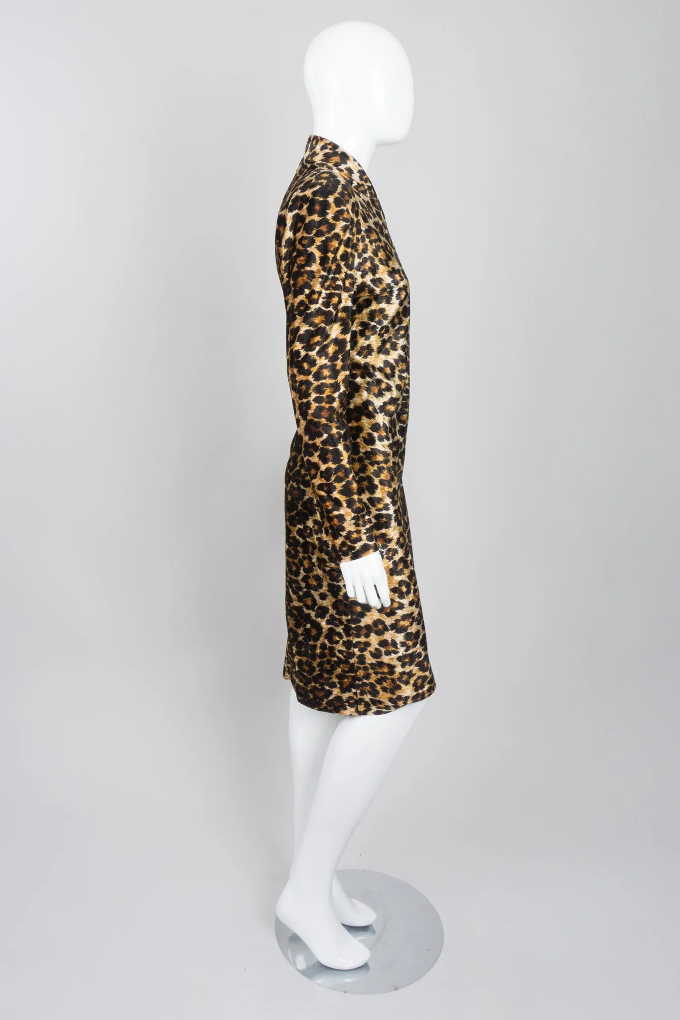 Leopard Stretch Velvet Dress