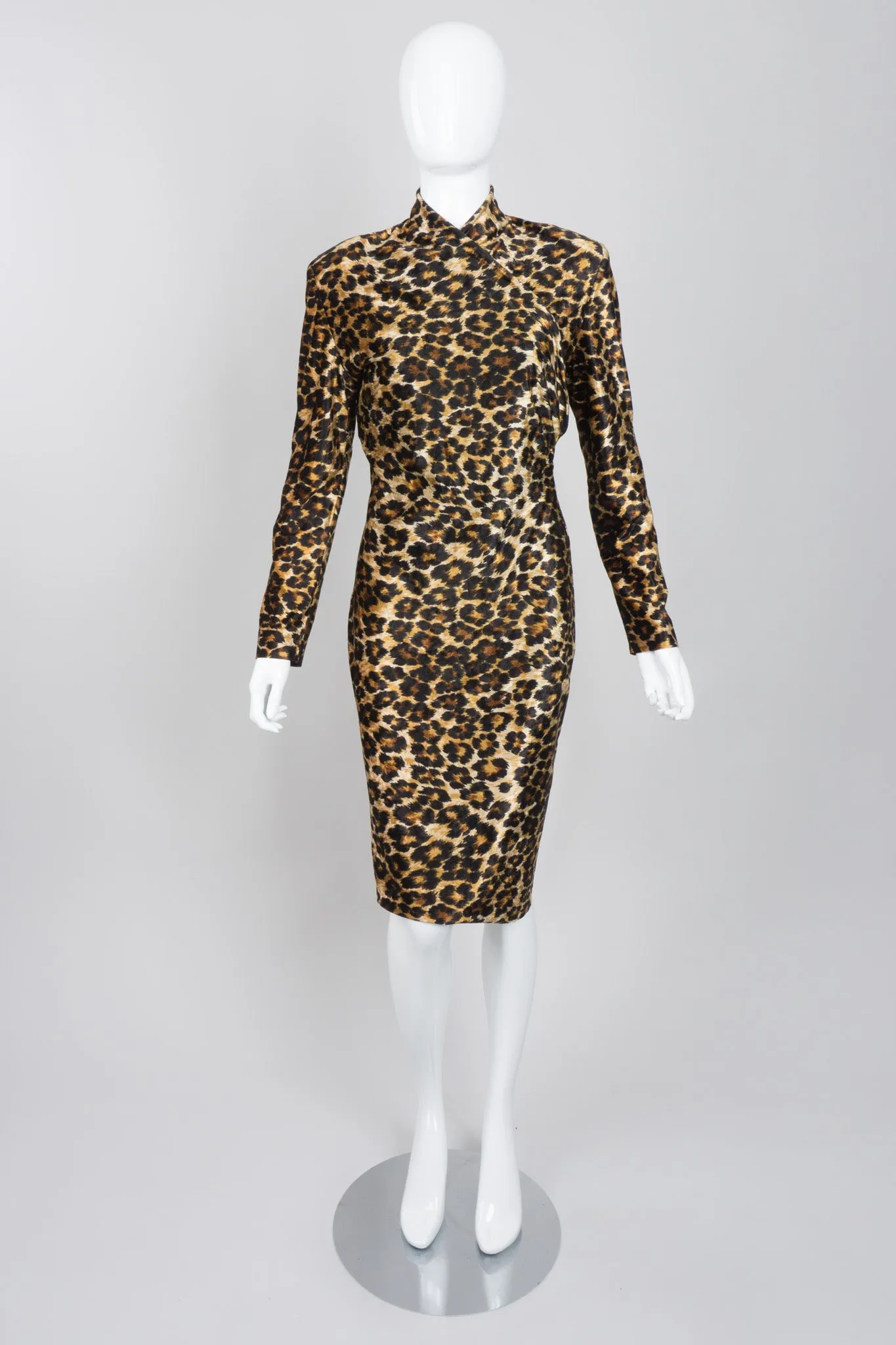 Leopard Stretch Velvet Dress