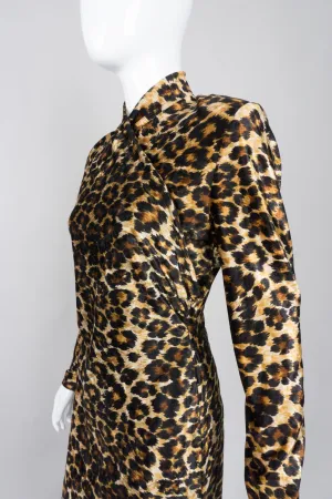 Leopard Stretch Velvet Dress