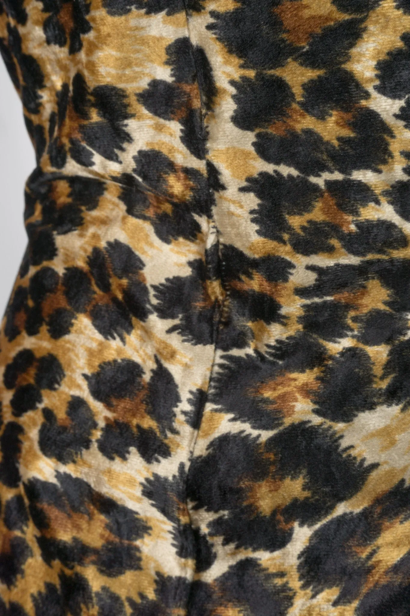 Leopard Stretch Velvet Dress