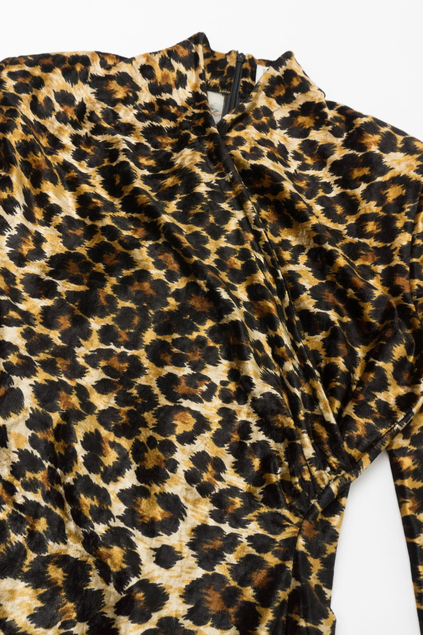 Leopard Stretch Velvet Dress