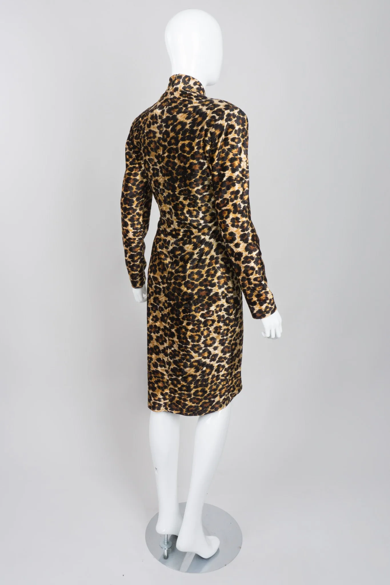 Leopard Stretch Velvet Dress