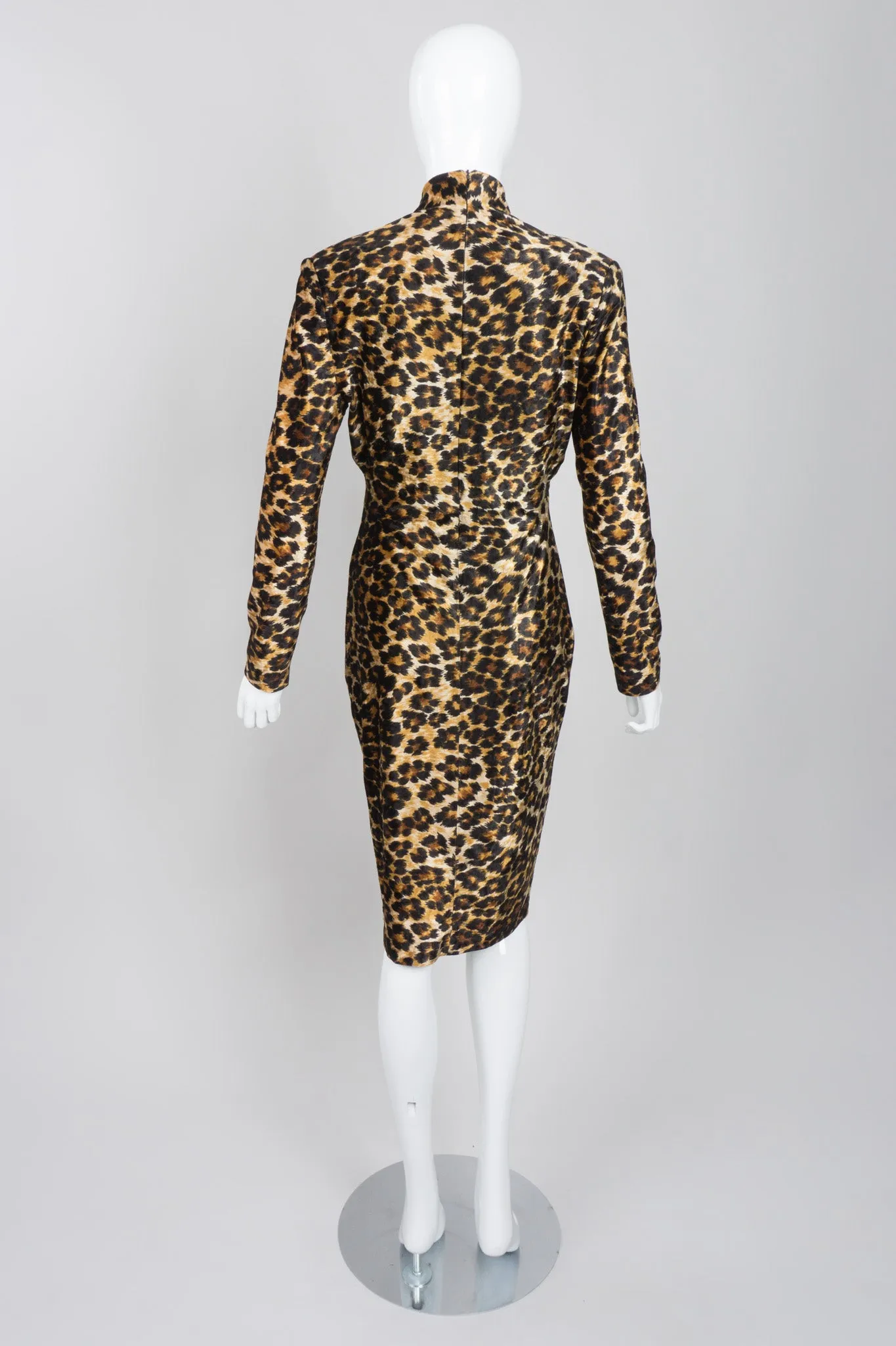 Leopard Stretch Velvet Dress