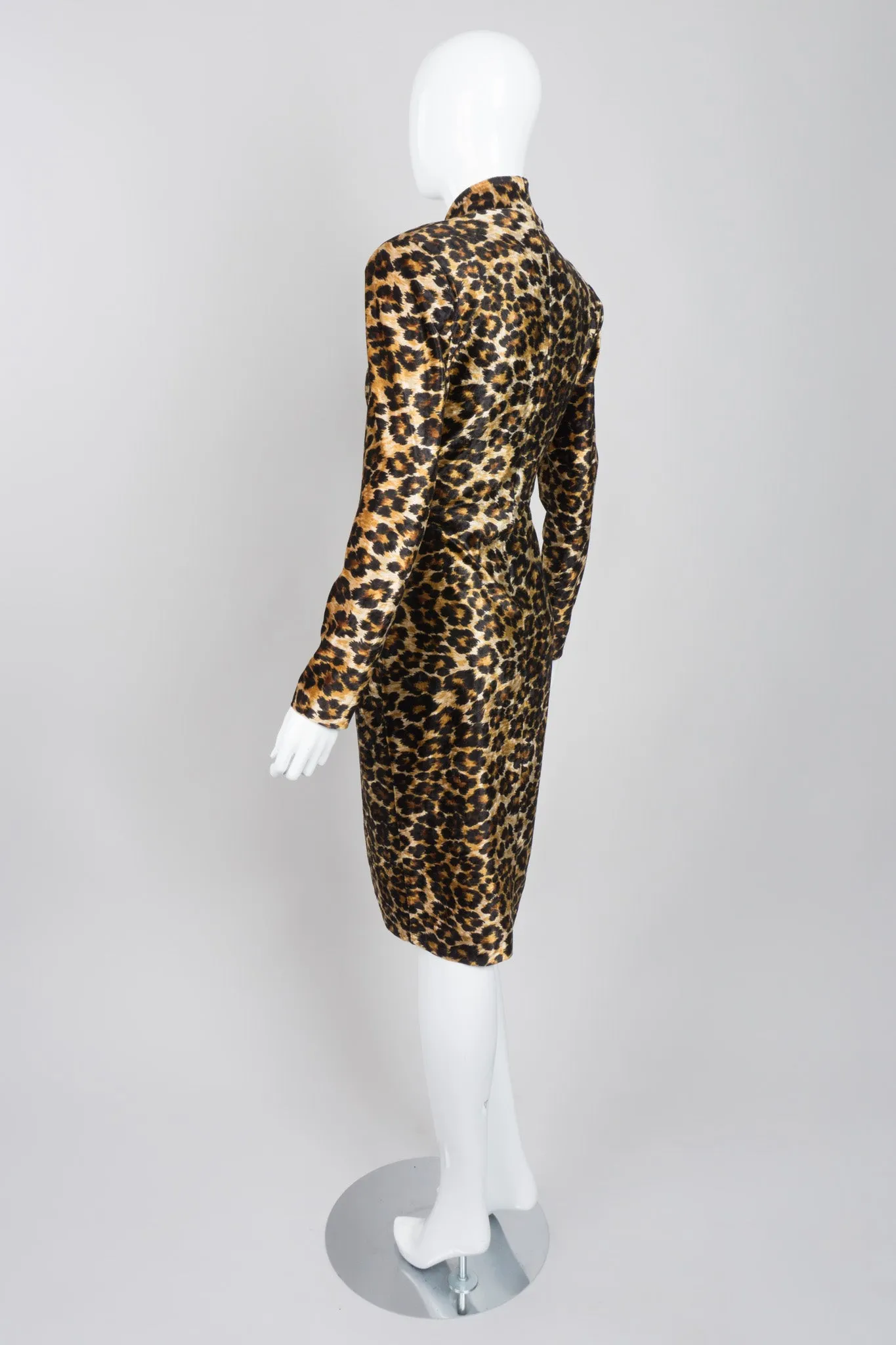 Leopard Stretch Velvet Dress