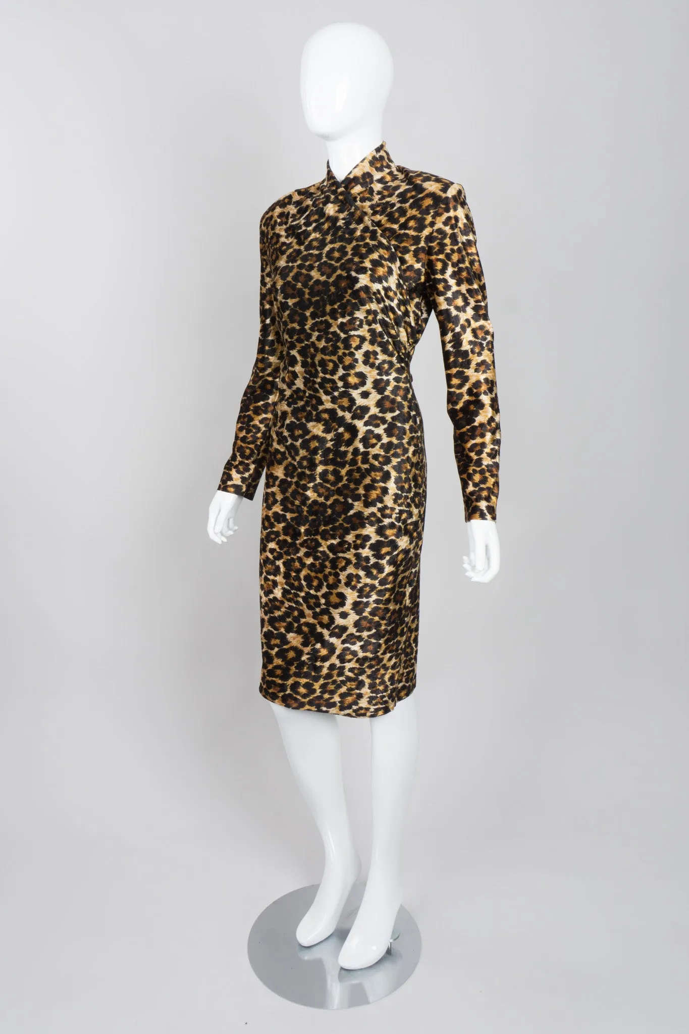 Leopard Stretch Velvet Dress