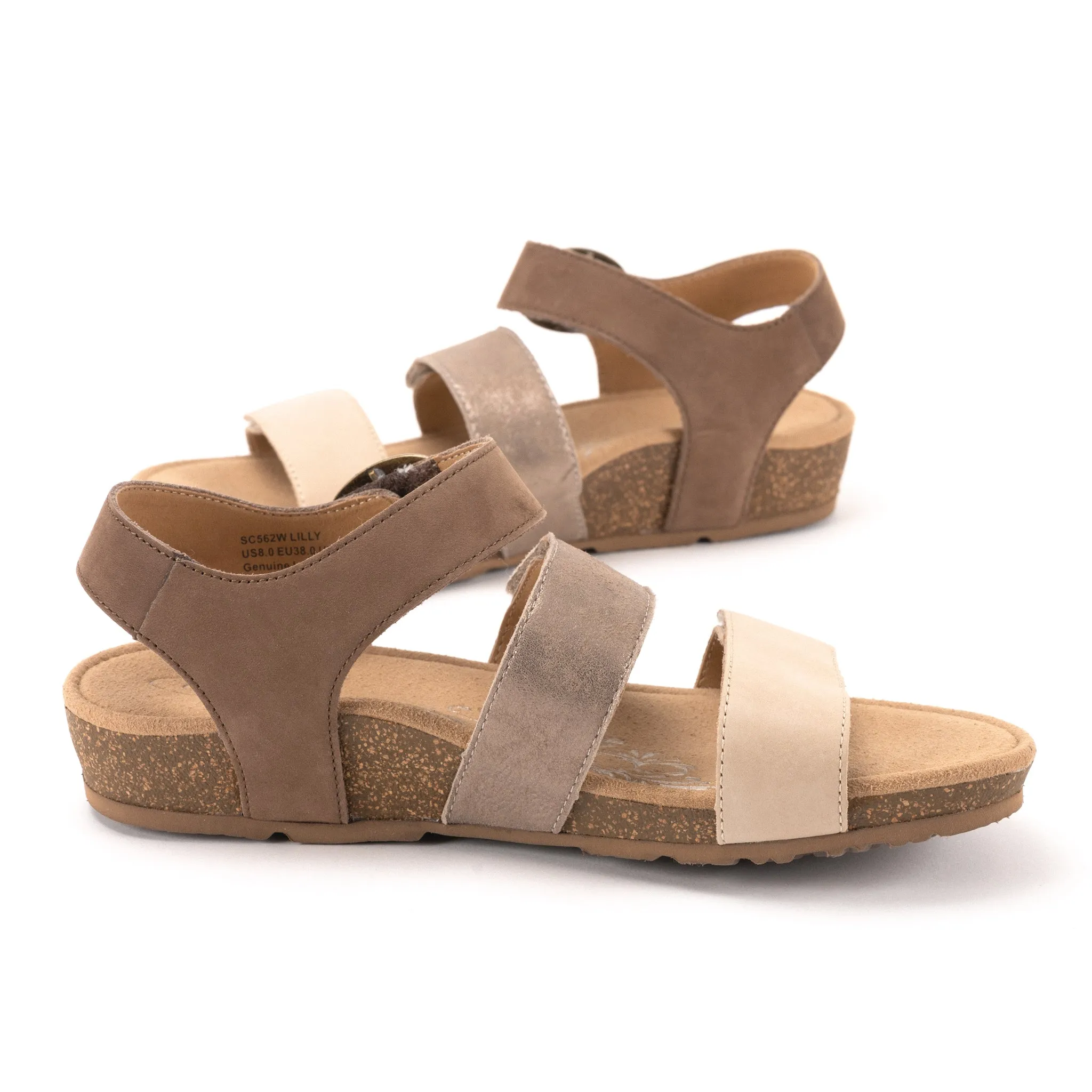 LILLY - TAUPE - LEATHER