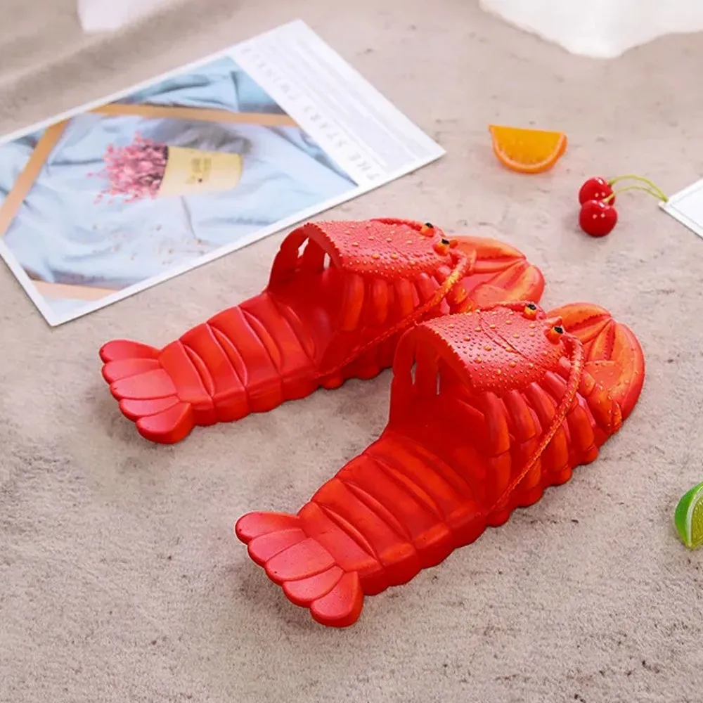 Lobster Slippers Funny Animal Flip Flops Cute Beach