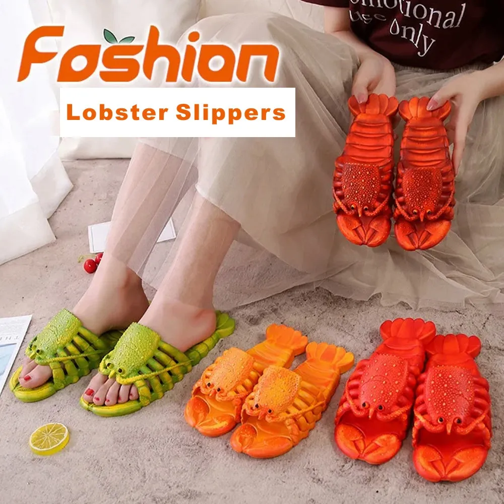 Lobster Slippers Funny Animal Flip Flops Cute Beach