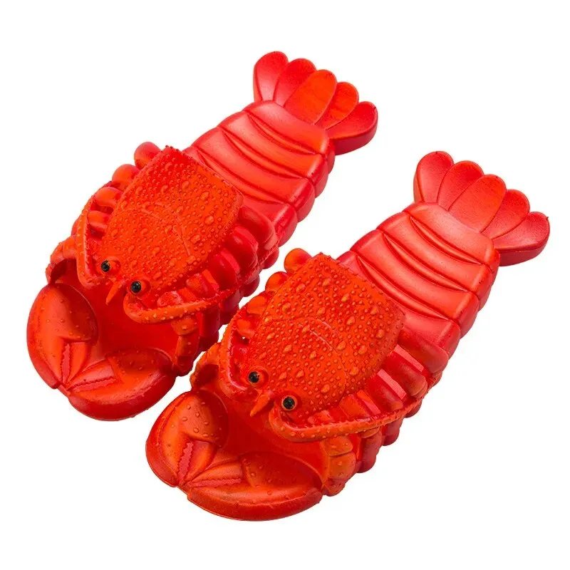 Lobster Slippers Funny Animal Flip Flops Cute Beach