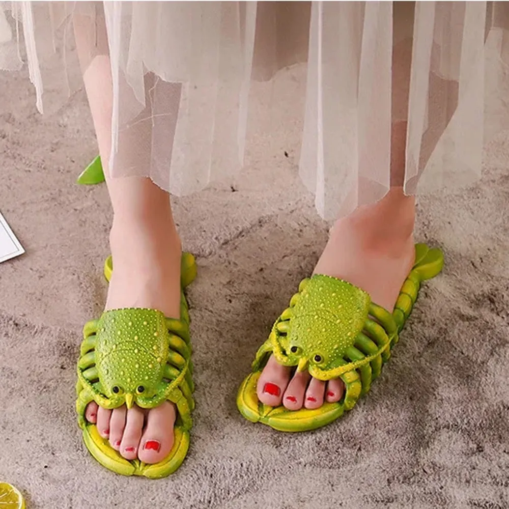 Lobster Slippers Funny Animal Flip Flops Cute Beach